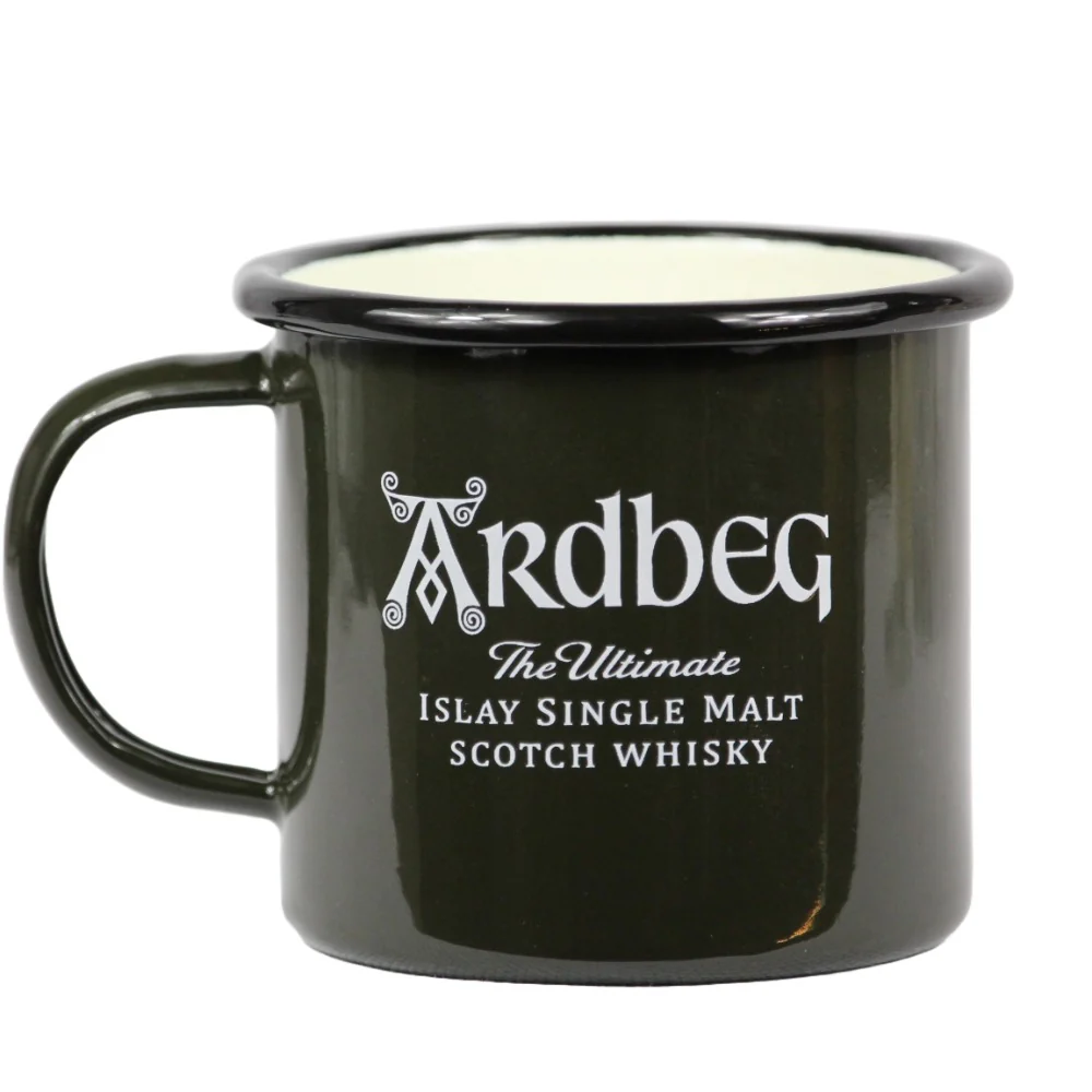 Ardbeg Emaille Tasse mit Aufdruck ohne Deckel