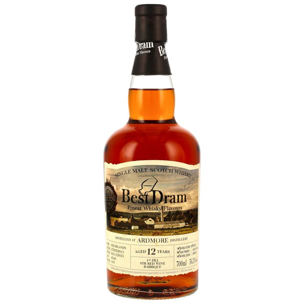 Ardmore 12 Jahre 2013/2025 1st Fill STR Wine Barrique #590 Best Dram 56,3% 0,7l