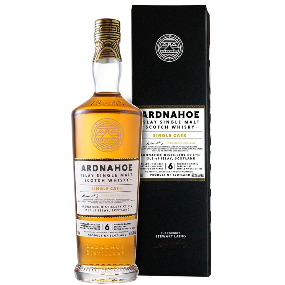 Ardnahoe 2019/2025 6 Jahre Bourbon Barrel #581 60,3% 0,7l