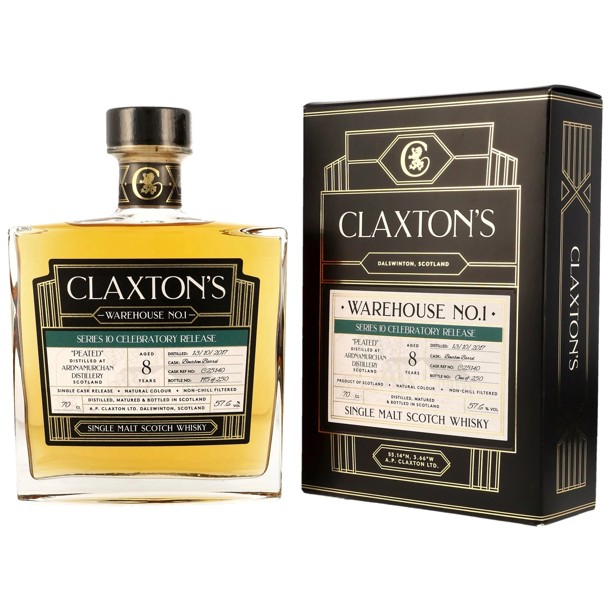 Ardnamurchan 8 Jahre 2017/2025 Bourbon Barrel #C25140 (Claxtons) 57,6% 0,7l