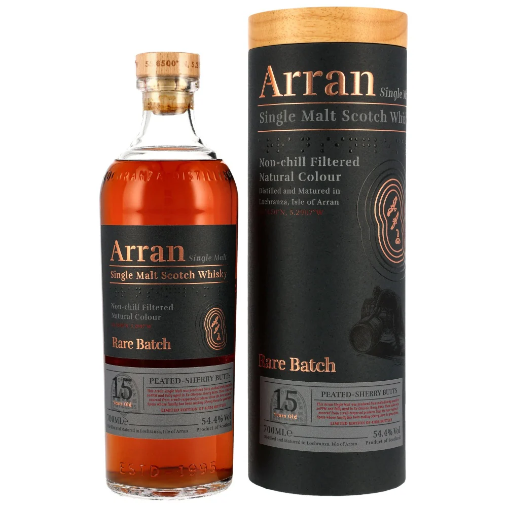 Arran 15 Jahre Rare Batch Peated Sherry Butts 54,4% 0,7l