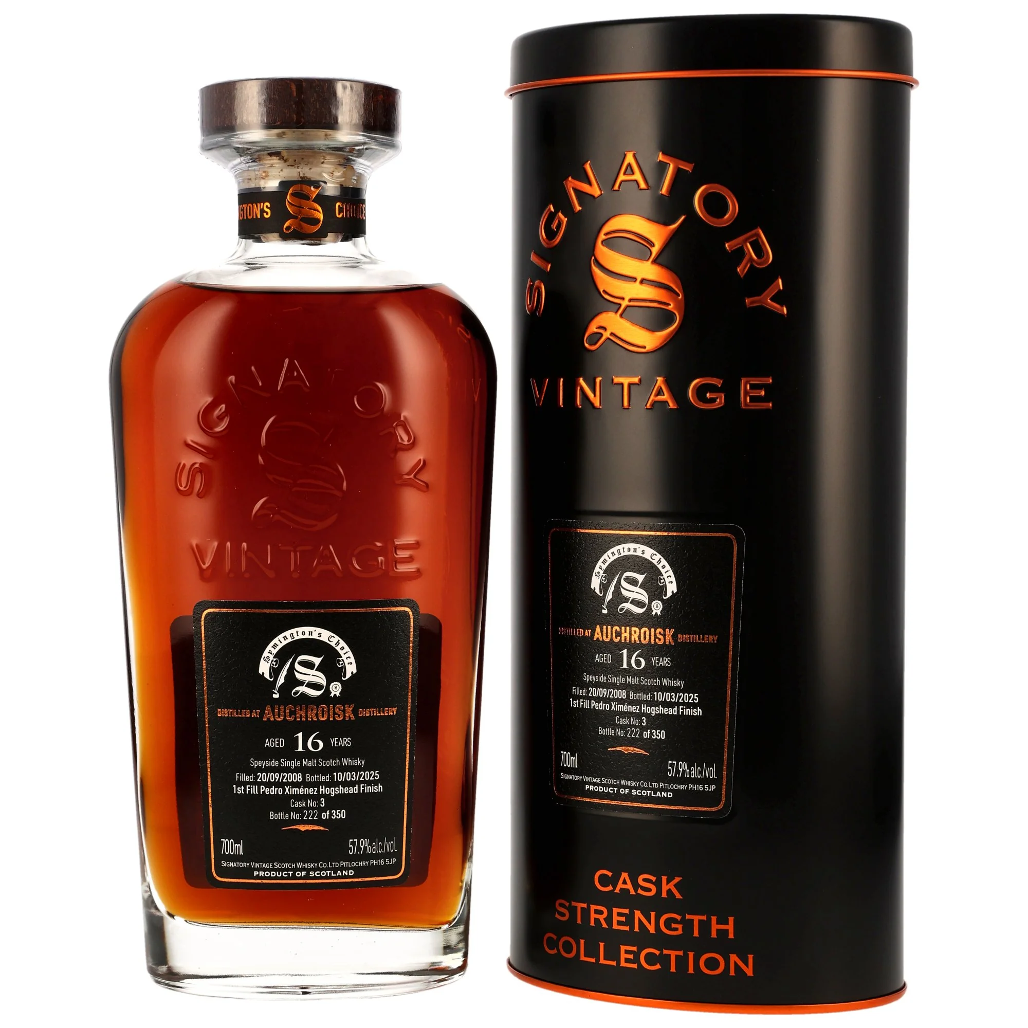 Auchroisk 16 Jahre 2008/2025 SV Symingtons Choice 57,9% 0,7l
