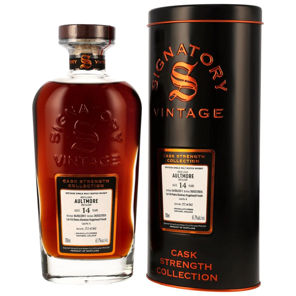 Aultmore 14 Jahre 2011/2026 1st Fill PX Cask Finish #4 Sig CS 61,7% 0,7l