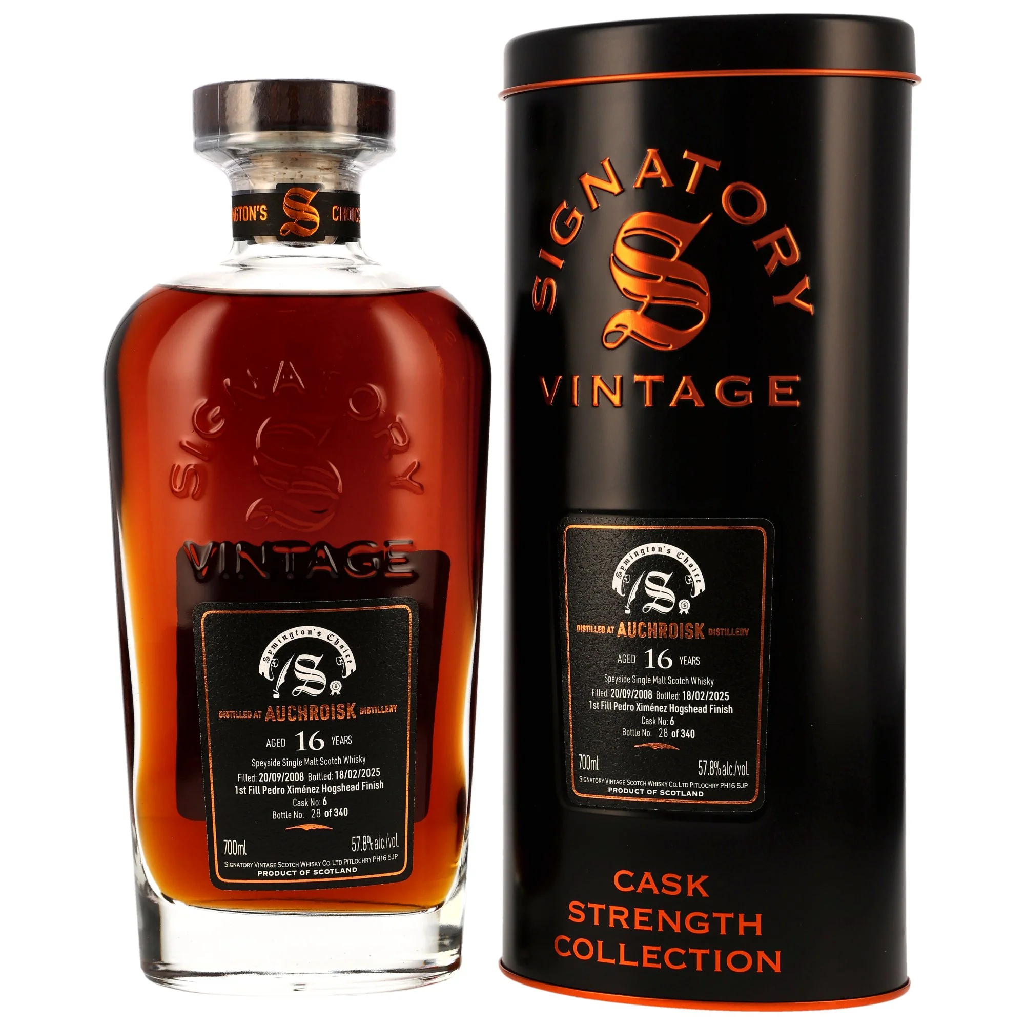 Auchroisk 16 Jahre 2008/2025 SV Symingtons Choice 57,8% 0,7l