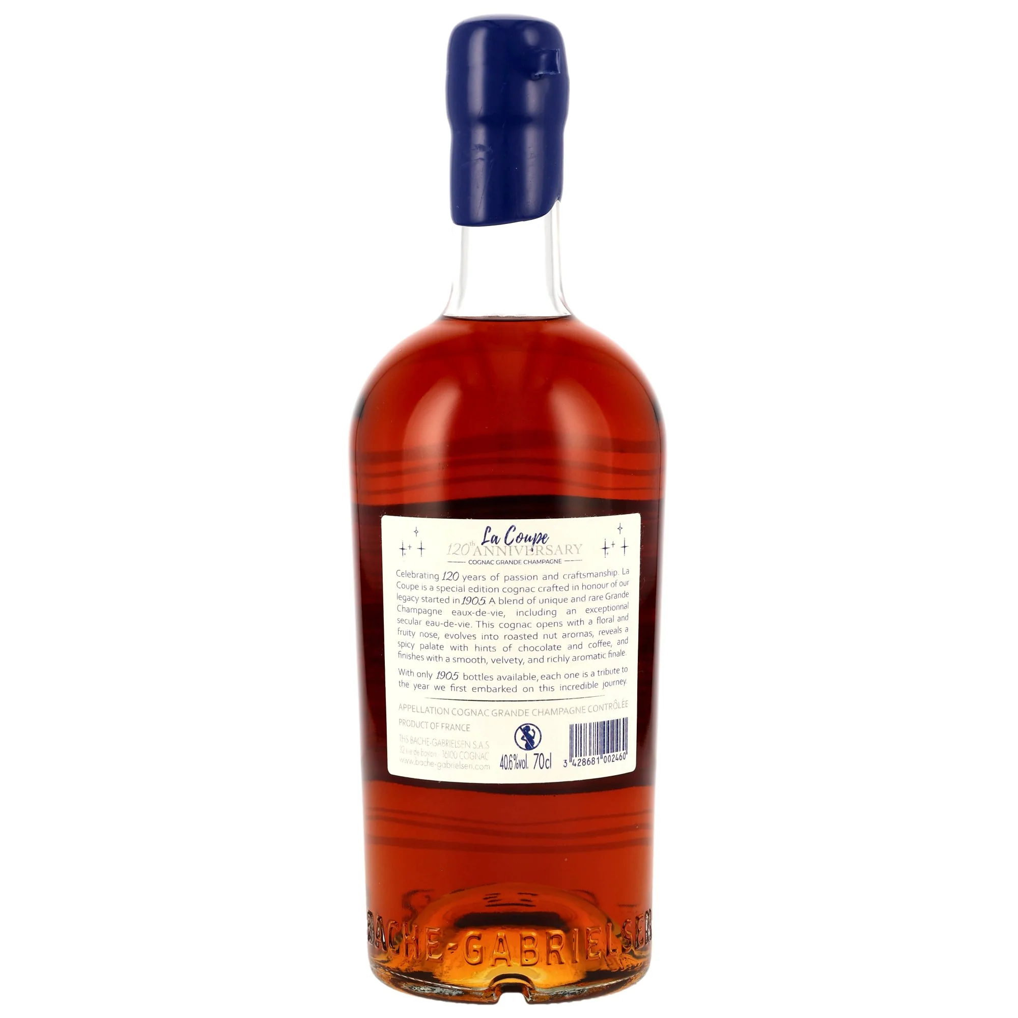 Bache-Gabrielsen La Coupe 120th Anniversary Grande Champagne 40,6% 0,7l - Image 2
