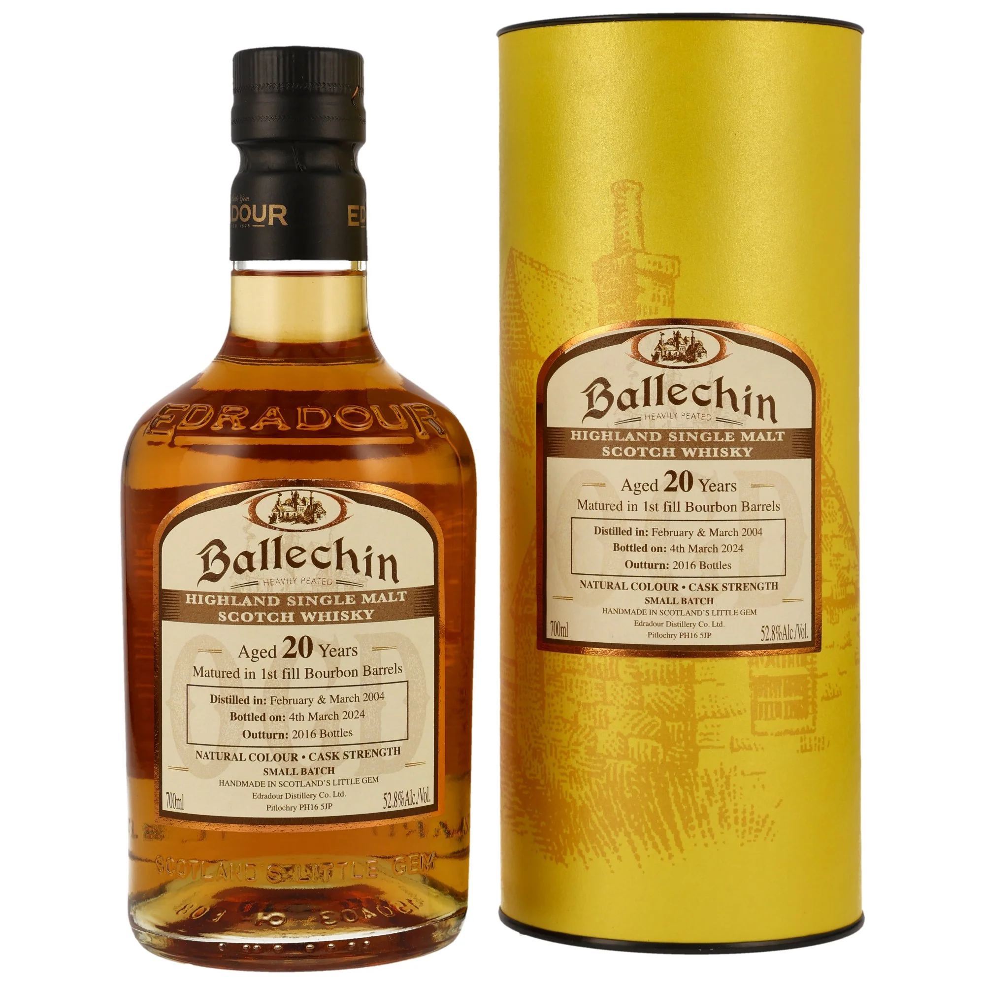 Ballechin 20 Jahre 2004/2024 Bourbon Casks 52,8% 0,7l