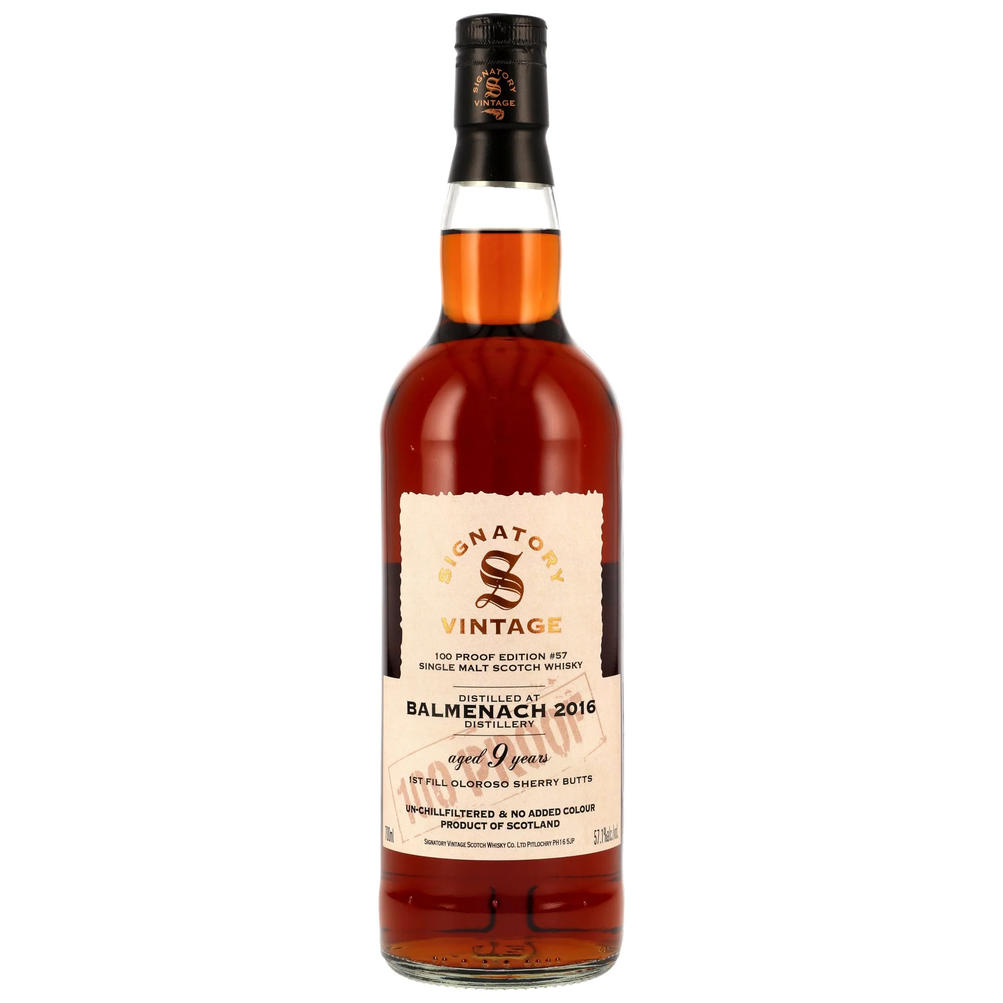 Balmenach 9 Jahre 2016/2025 Oloroso Sherry Butts SV 100 Proof Edition #57 57,1% 0,7l