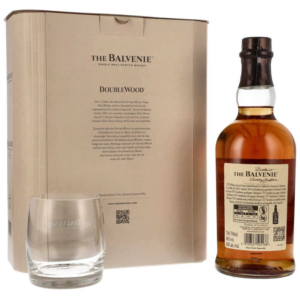 Balvenie 12 Jahre Double Wood Geschenkset 40% 0,7l + Tumbler - Image 2