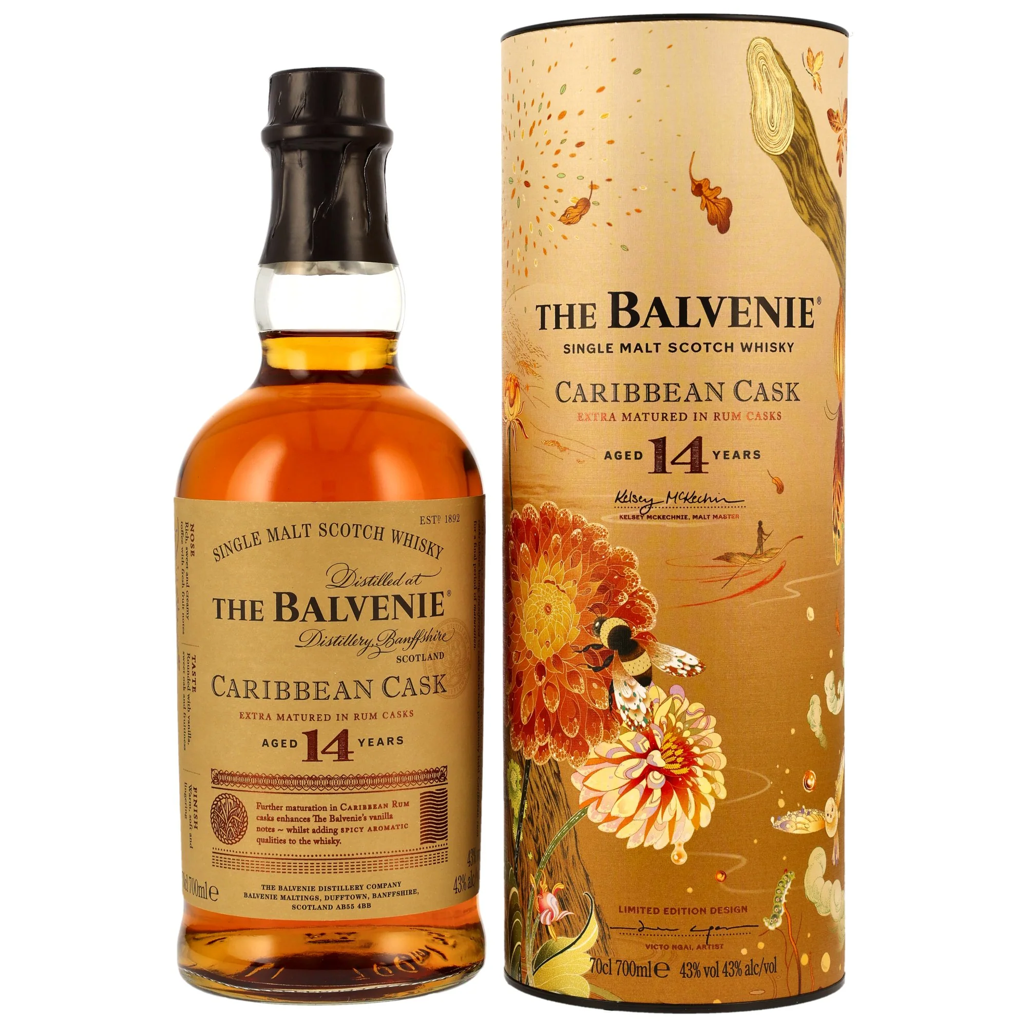 Balvenie 14 Jahre Carribean Cask Limited Edition Victo Ngai Design 43% 0,7l