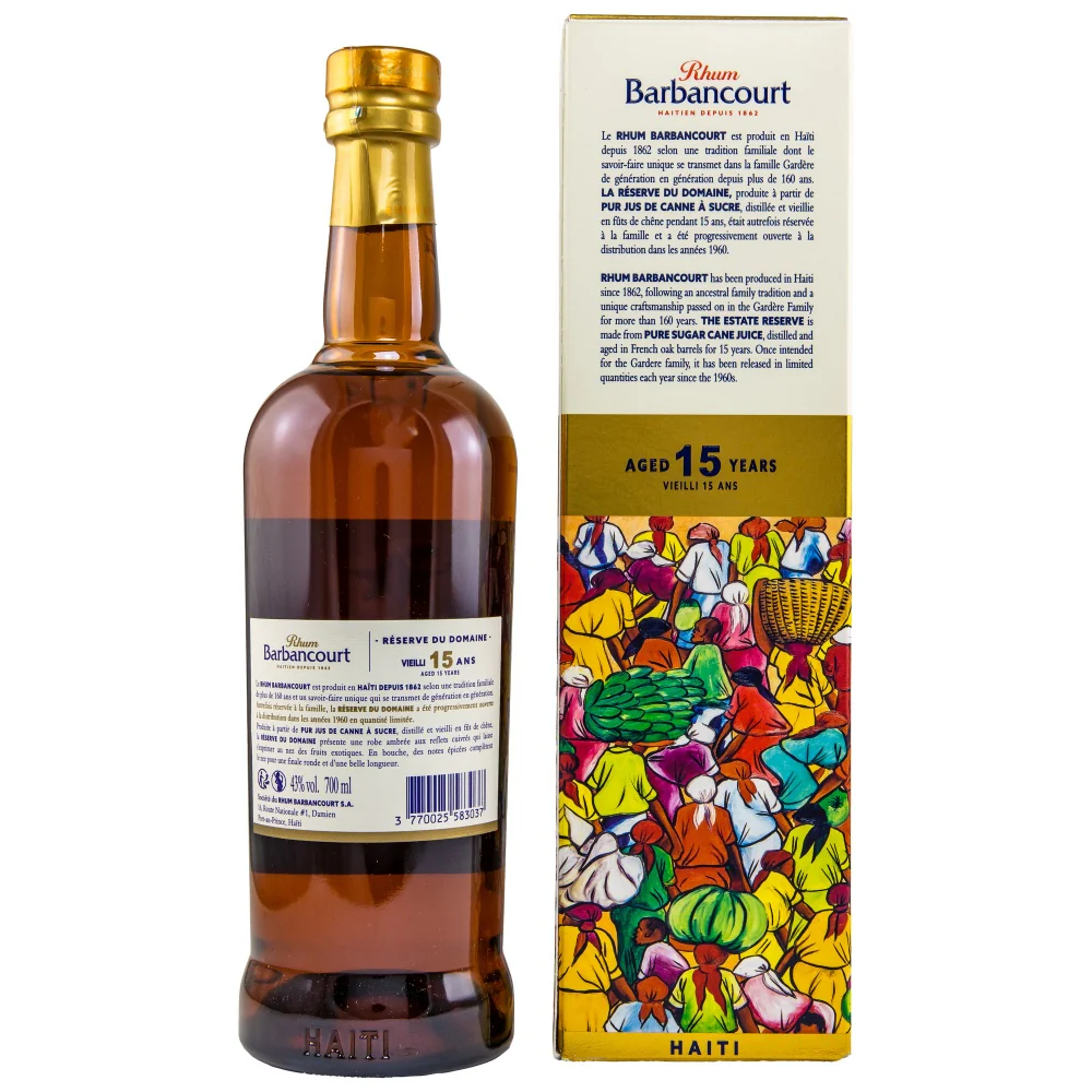 Barbancourt 15 Jahre Reserve du Domaine Haiti Rum 43% 0,7l - Image 2