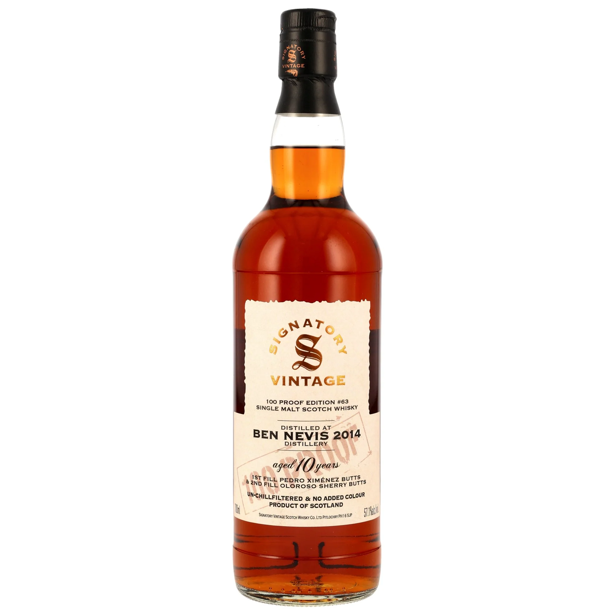 Ben Nevis 10 Jahre 2014/2025  PX Sherry Butts SV 100 Proof Edition #63 57,1% 0,7l