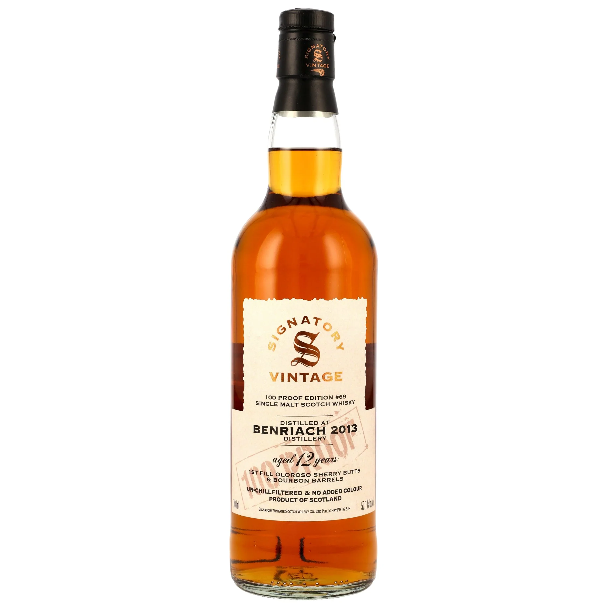 Benriach 12 Jahre 2013/2025 Signatory Vintage 100 Proof Edition #69 57,1% 0,7l
