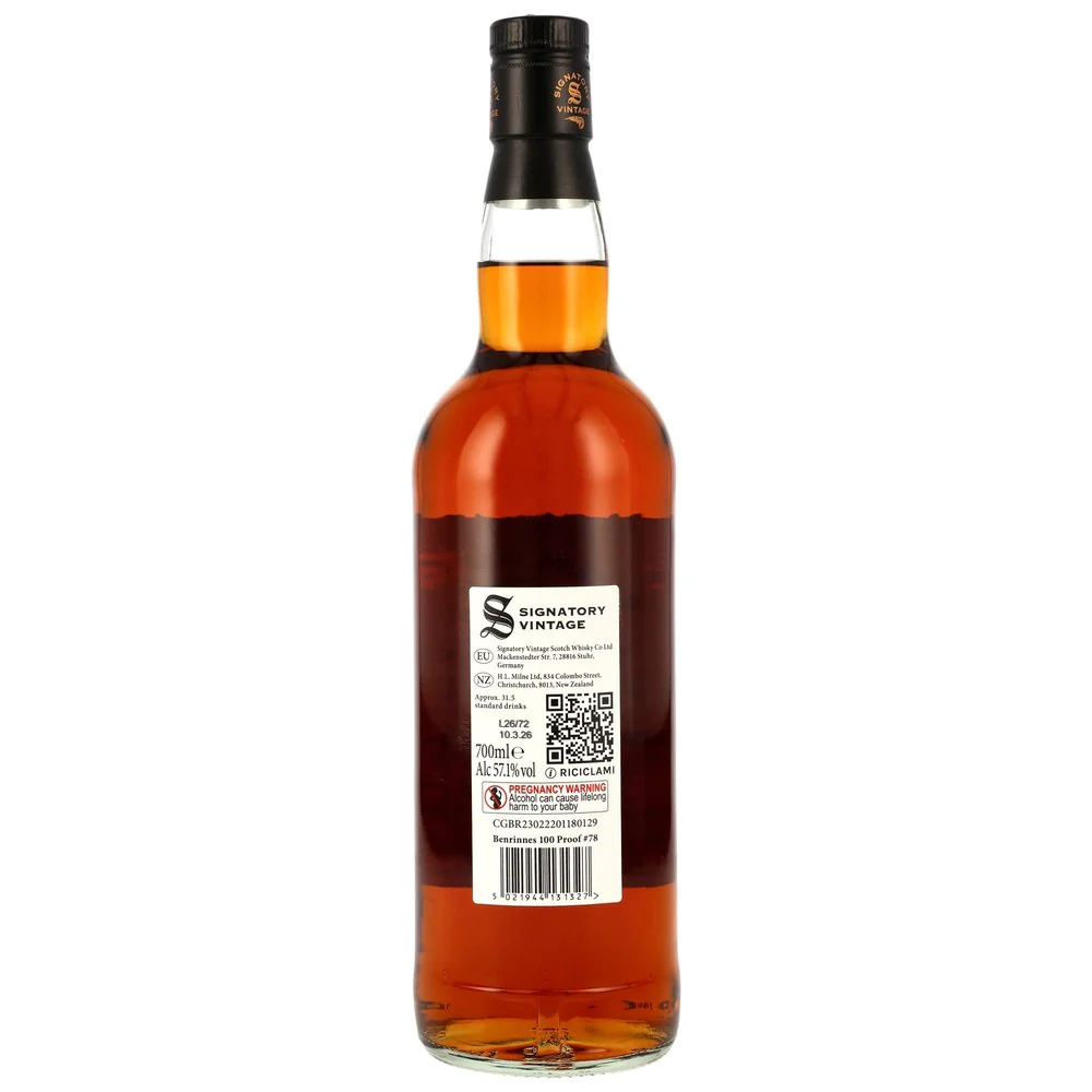 Benrinnes 13 Jahre 2012/2026 - 1st Fill Oloroso Sherry Butts - Signatory 100 PROOF Edition #78 57,1% 0,7l - Image 2