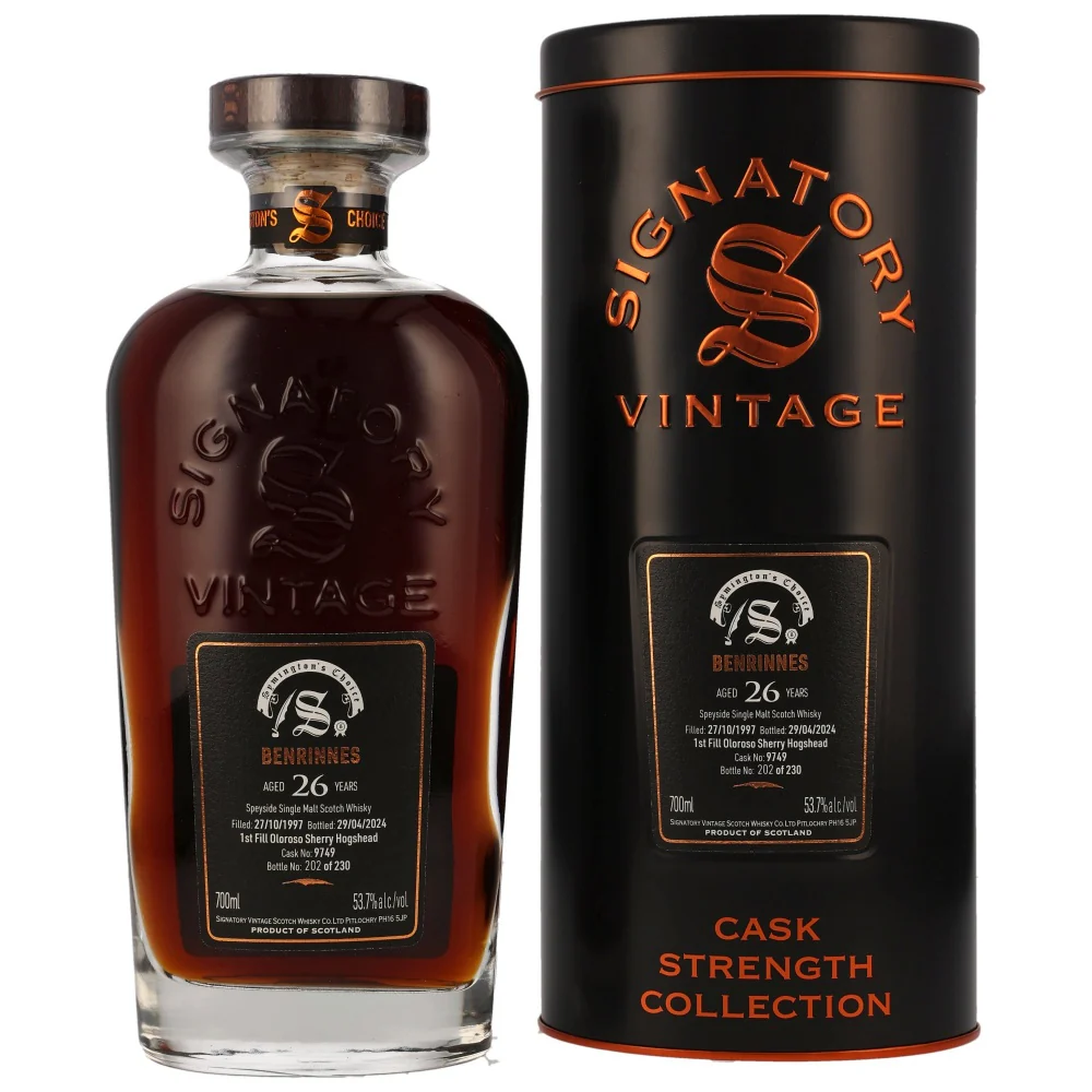 Benrinnes 26 Jahre 1997/2024 Sherry Hogshead #9749 SV 53,7% 0,7l