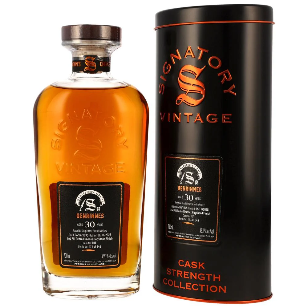 Benrinnes 30 Jahre 1995/2025 2nd Fill PX Hogshead Finish #101 SV 49,1% 0,7l