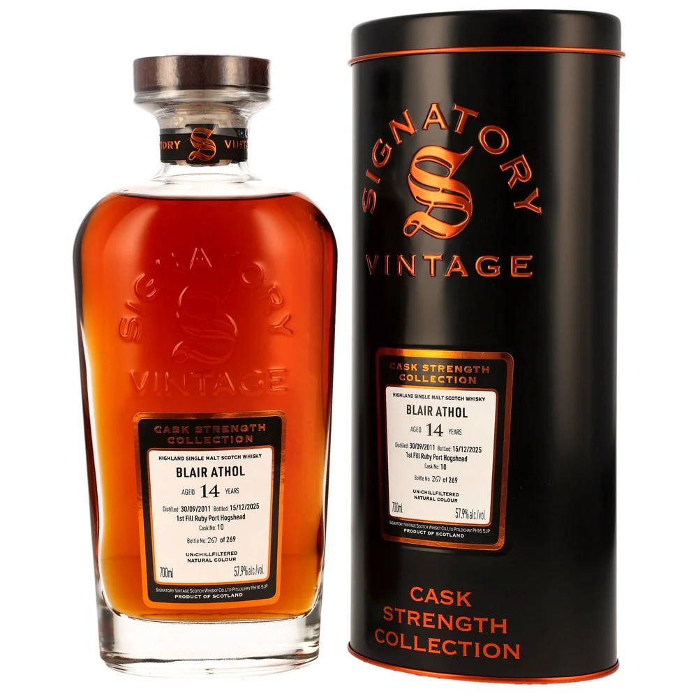 Blair Athol 14 Jahre 2011/2025 1st Fill Ruby Port Cask #10 Sig CS 57,9% 0,7l