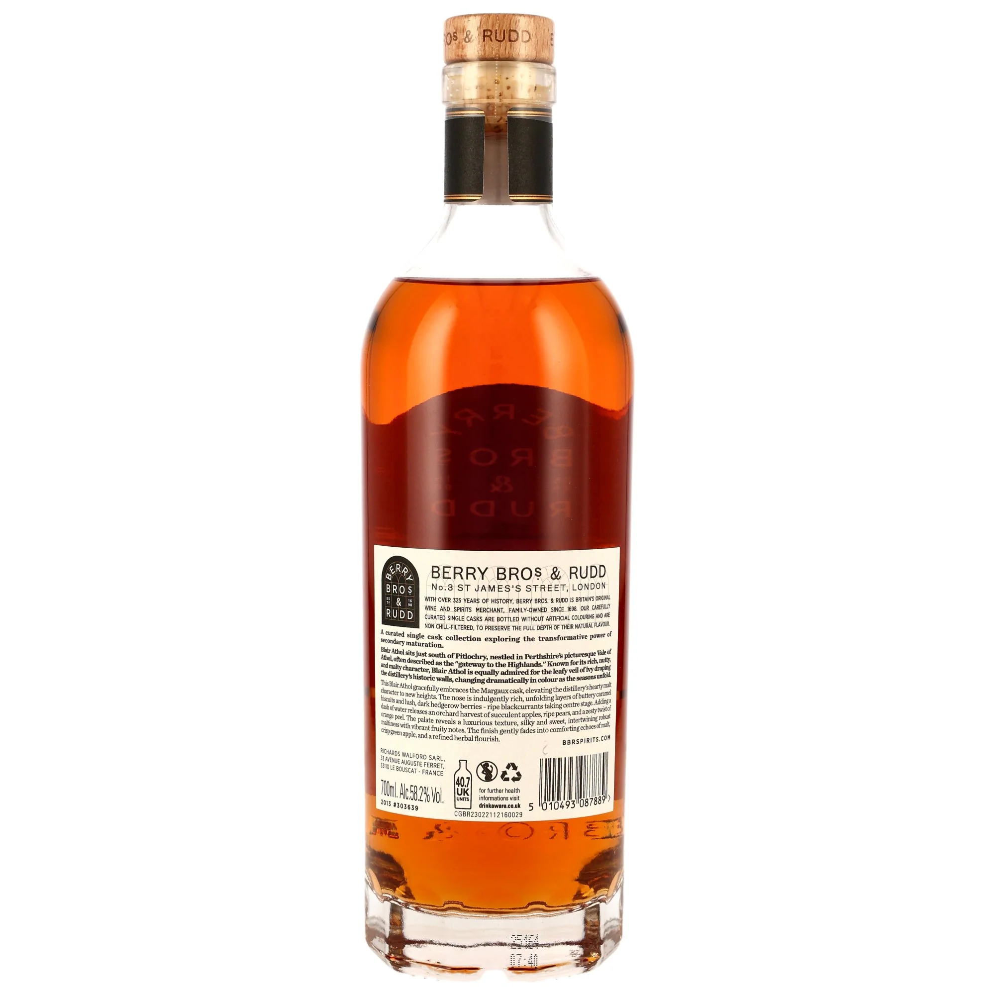 Blair Athol 2013/2025 12 Jahre Berry Bros & Rudd Margaux Finish #303639 58,2% 0,7l - Image 2