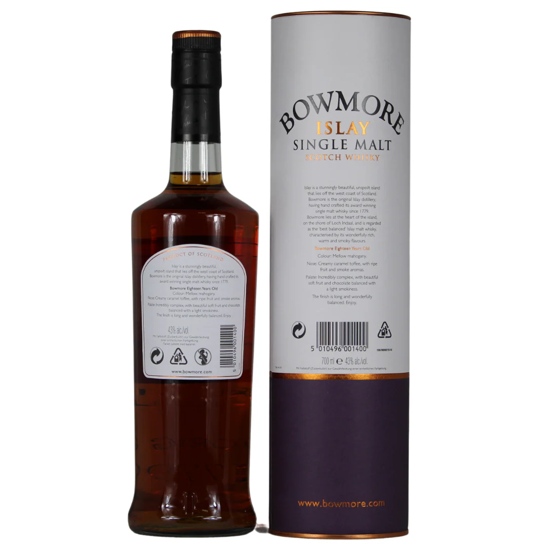 Bowmore 18 (alte Abfüllung in Tube vor 2014) 43% 0,7l - Image 2