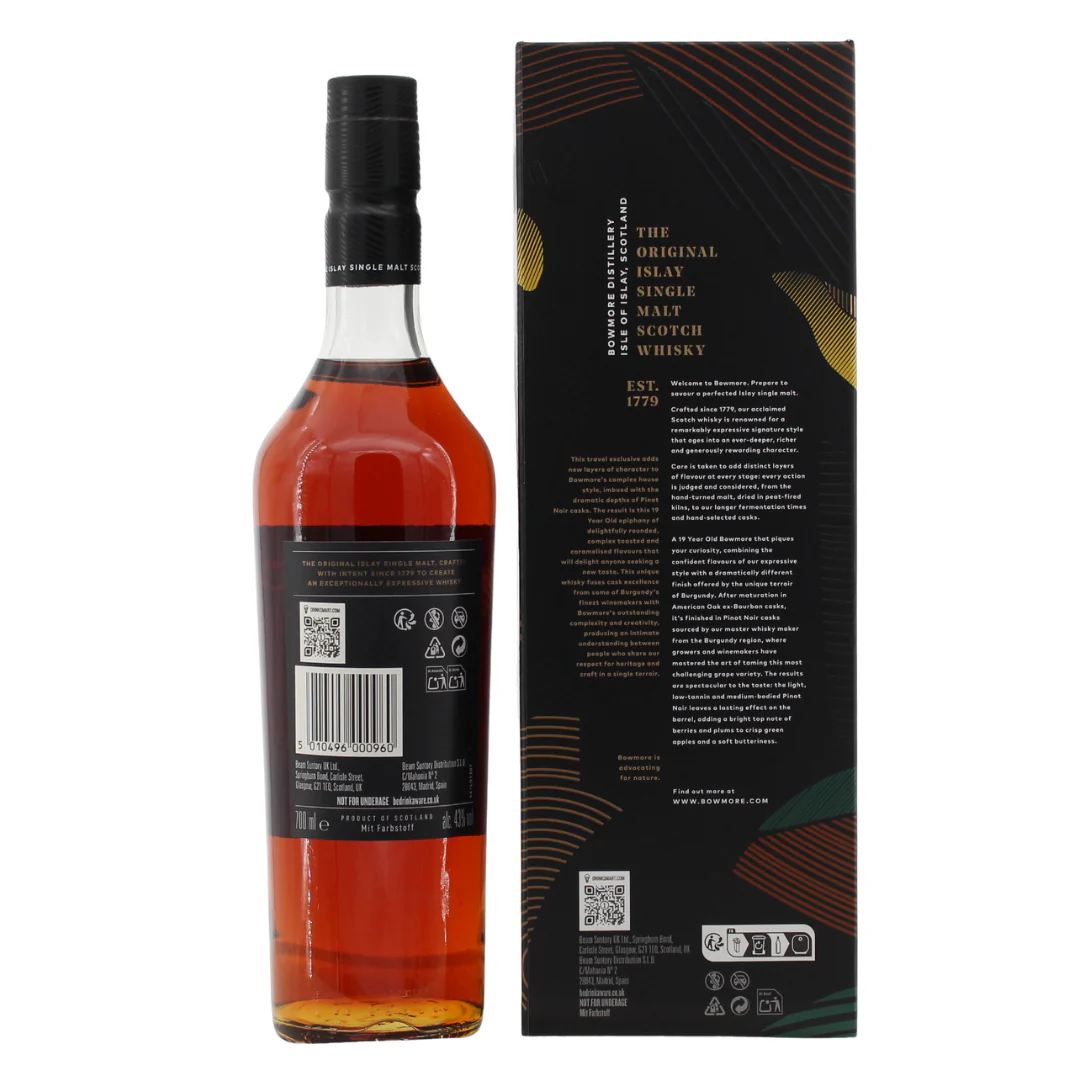 Bowmore 19 Jahre Pinot Noir Cask Finish 43% 0,7l - Image 2