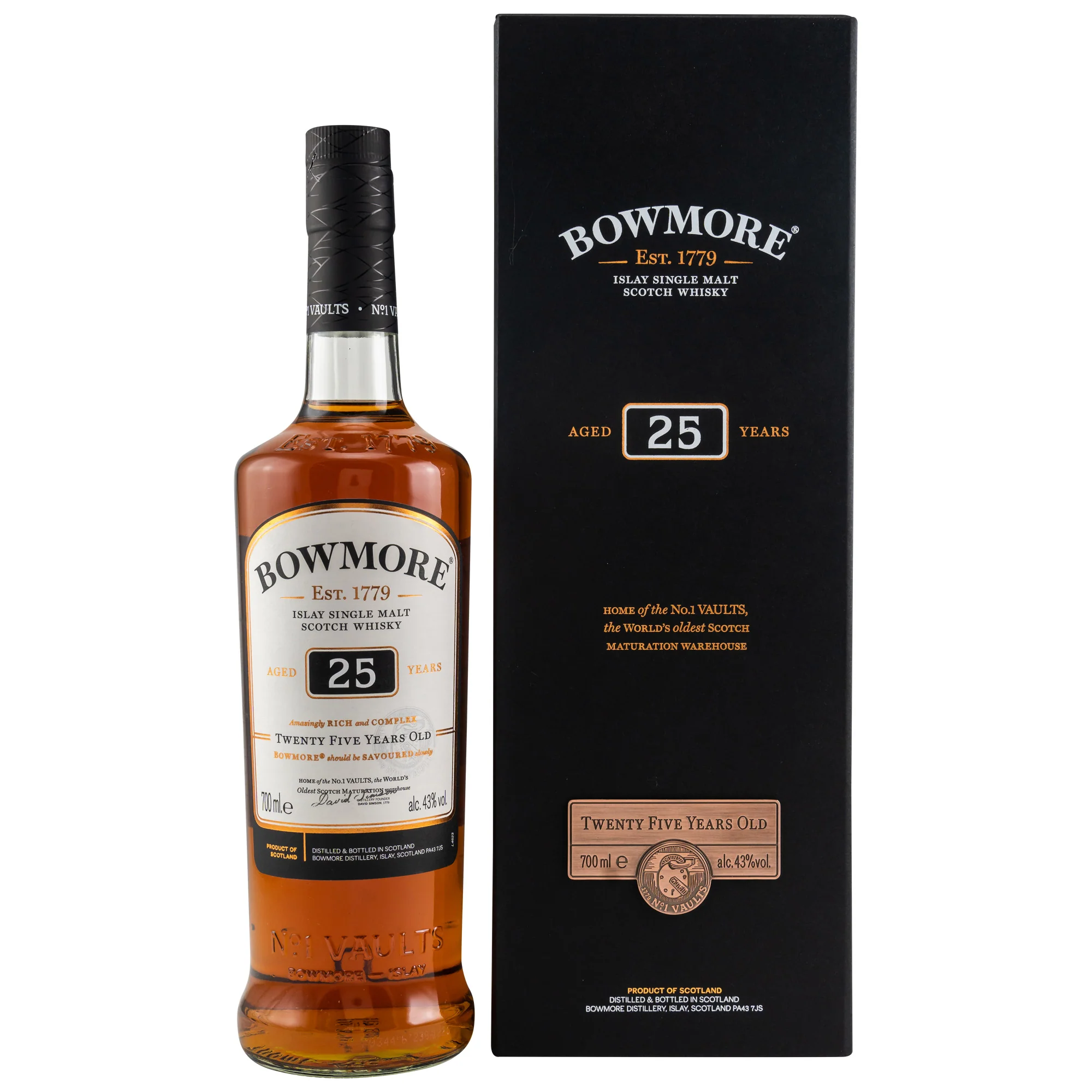 Bowmore 25 Jahre 43% 0,7l