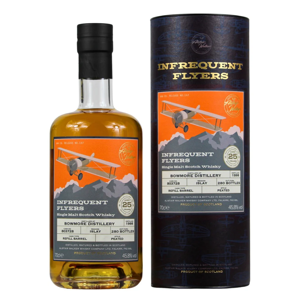 Bowmore 25 Jahre Infrequent Flyers No.147 Cask #803728 45,8% 0,7l