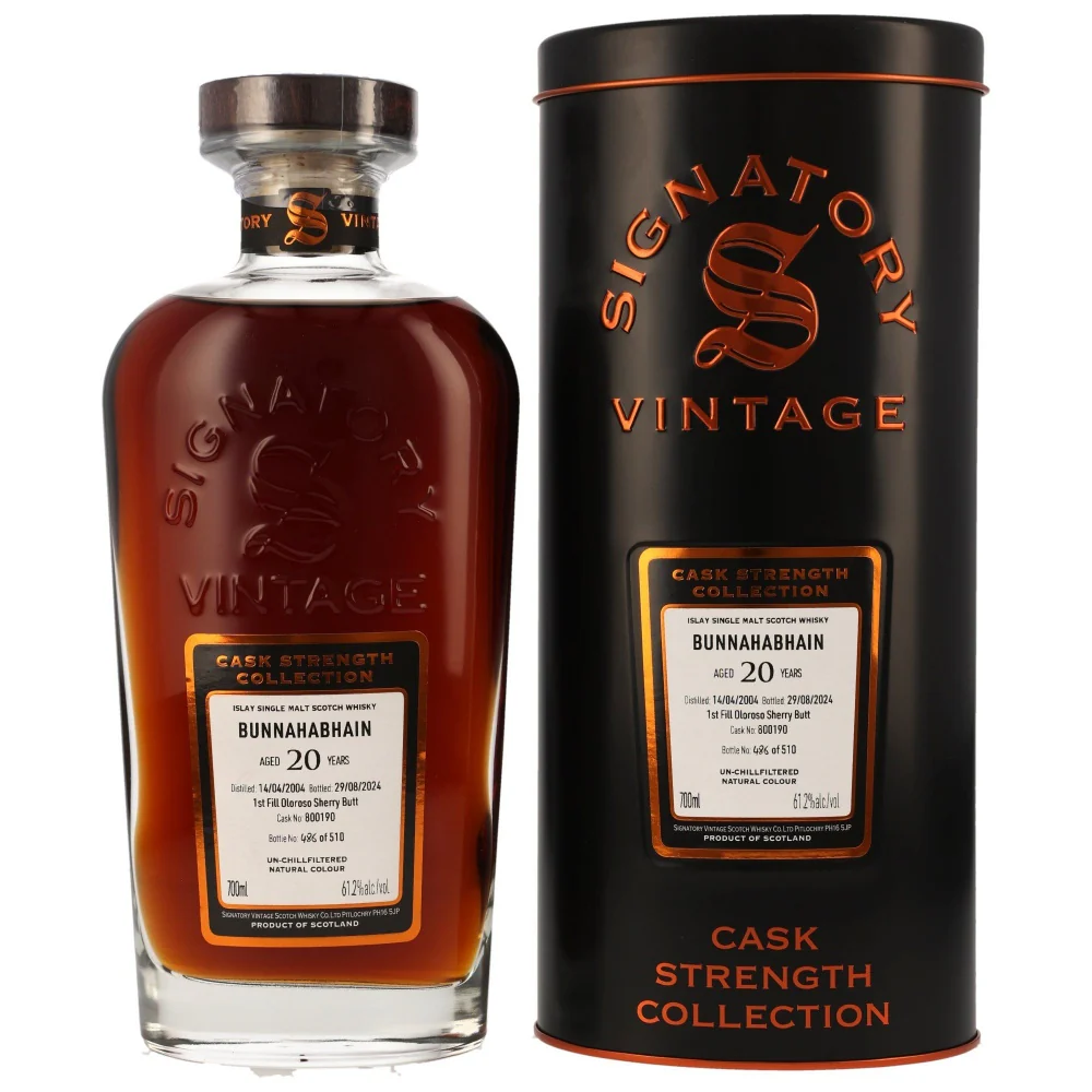 Bunnahabhain 20 Jahre 2004/2024 Sherry Butt #800190 SV 61,2% 0,7l