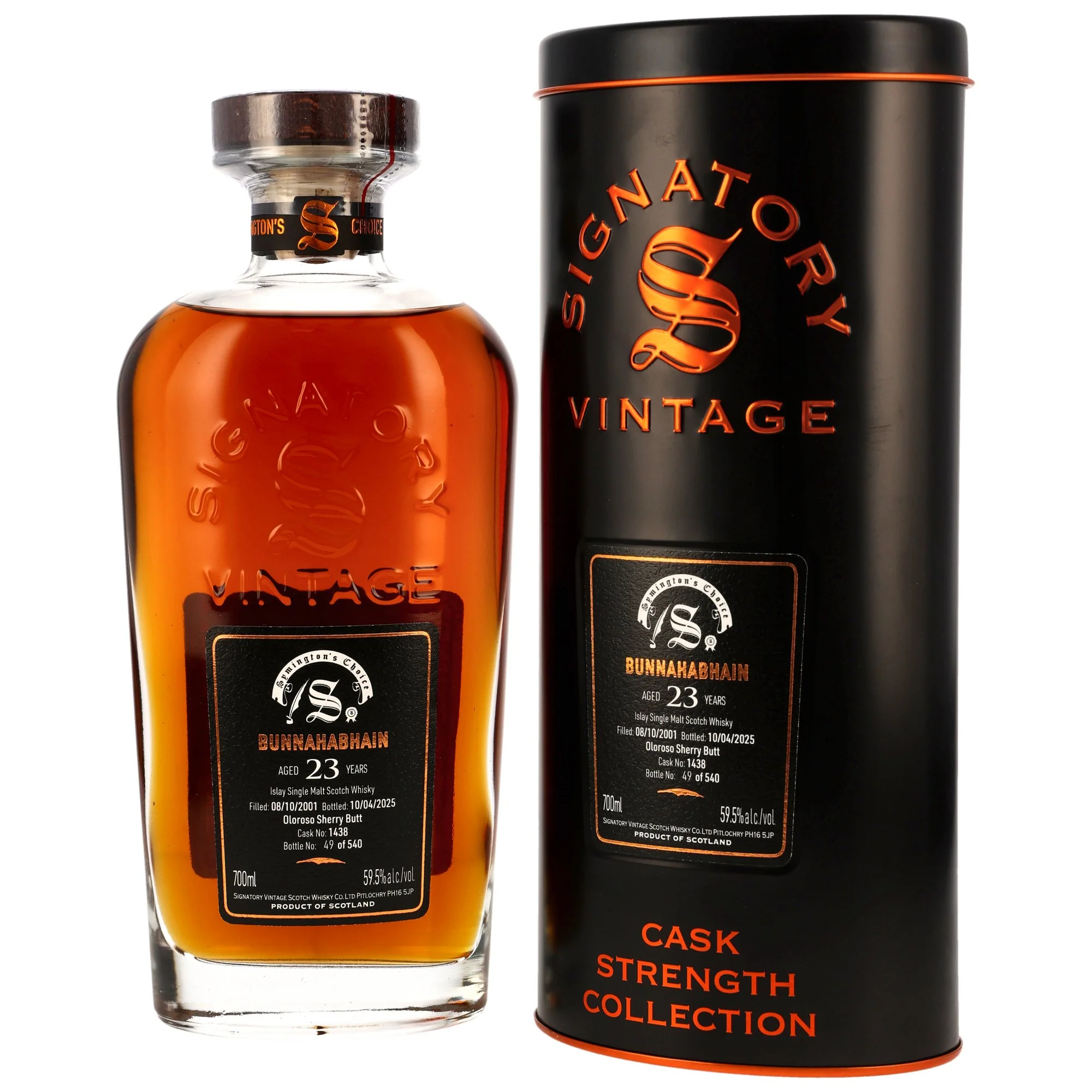 Bunnahabhain 23 Jahre 2001/2025 Oloroso Sherry Butt #1438 SV 59,5% 0,7l
