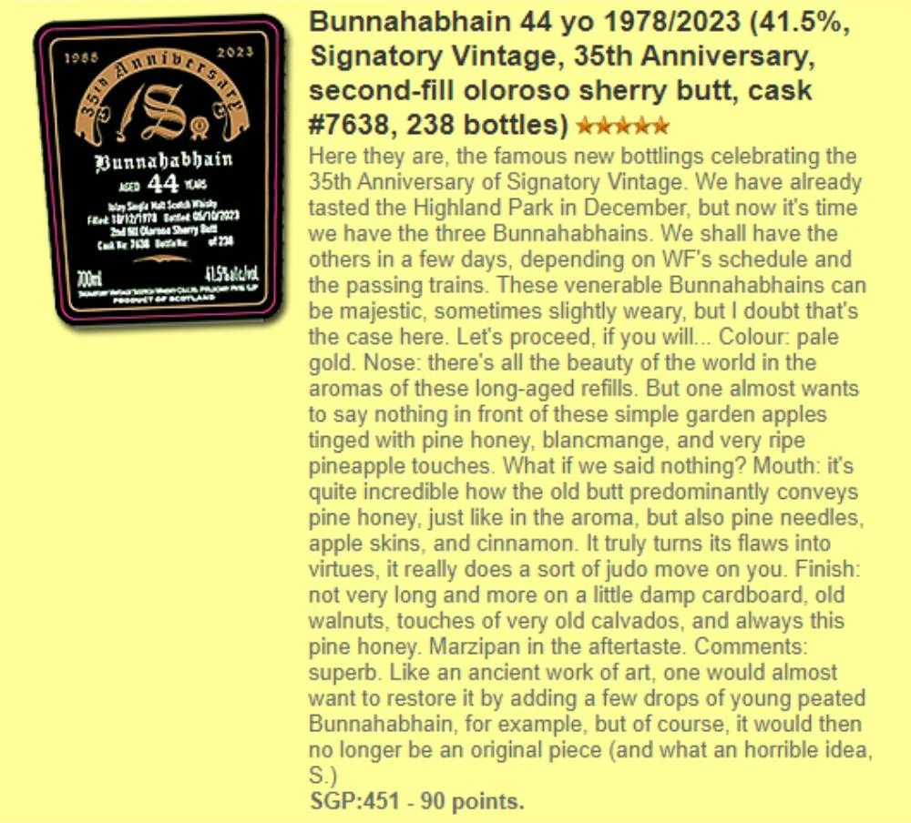 Bunnahabhain 44 Jahre SV 35th Anniversary Cask 7638 41,5% 0,7l - Image 5