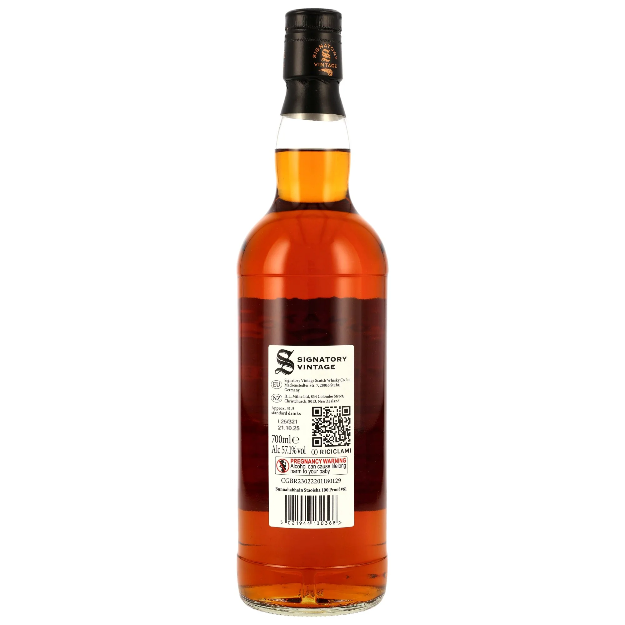 Bunnahabhain Staoisha 10 Jahre 2014/2025  Oloroso Sherry Butts SV 100 Proof Edition #61 57,1% 0,7l - Image 2
