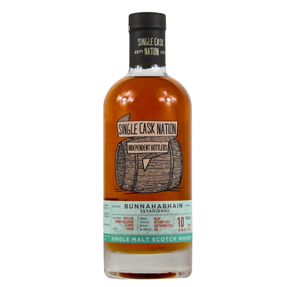 Bunnahabhain Staoisha 10 Jahre Single Cask Nation Cask #160430 59,3% 0,7l