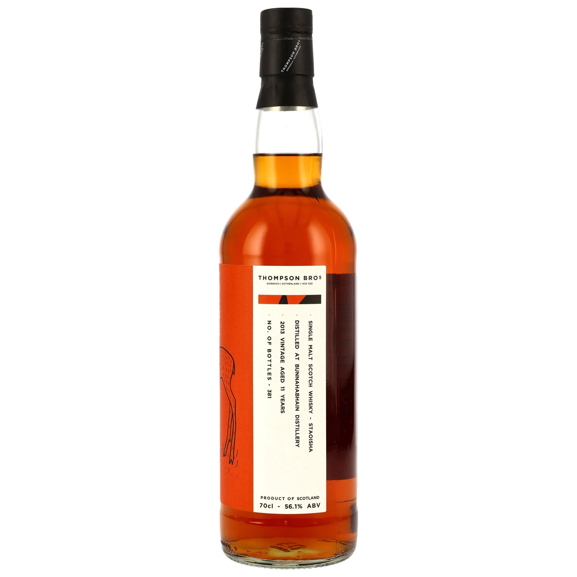 Bunnahabhain Staoisha 11 Jahre 2013/2025 Thompson Bros. 56,1% 0,7l - Image 2
