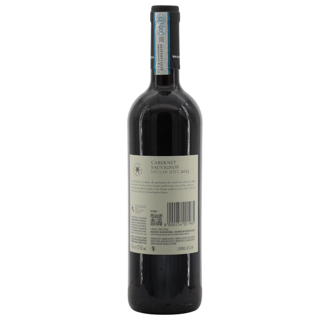 Cabernet Sauvignon Sicilia DOC Vendemmia 2023 Mandrarossa 13,5% 0,75l - Image 2