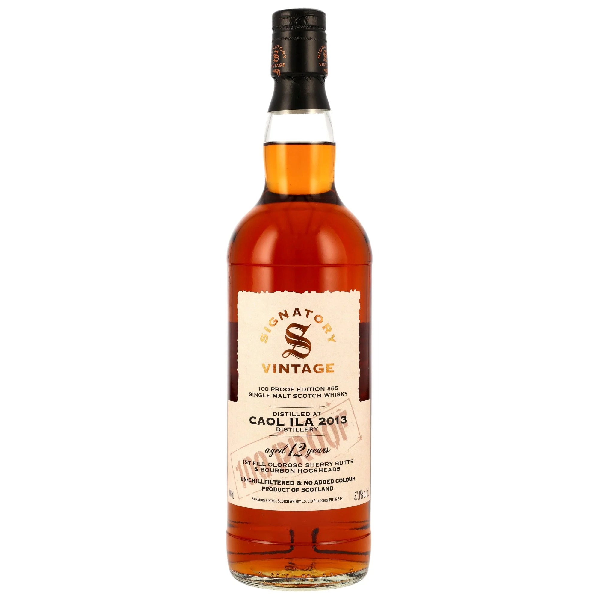 Caol Ila 12 Jahre 2013/2025  Oloroso Sherry Butts SV 100 Proof Edition #65 57,1% 0,7l