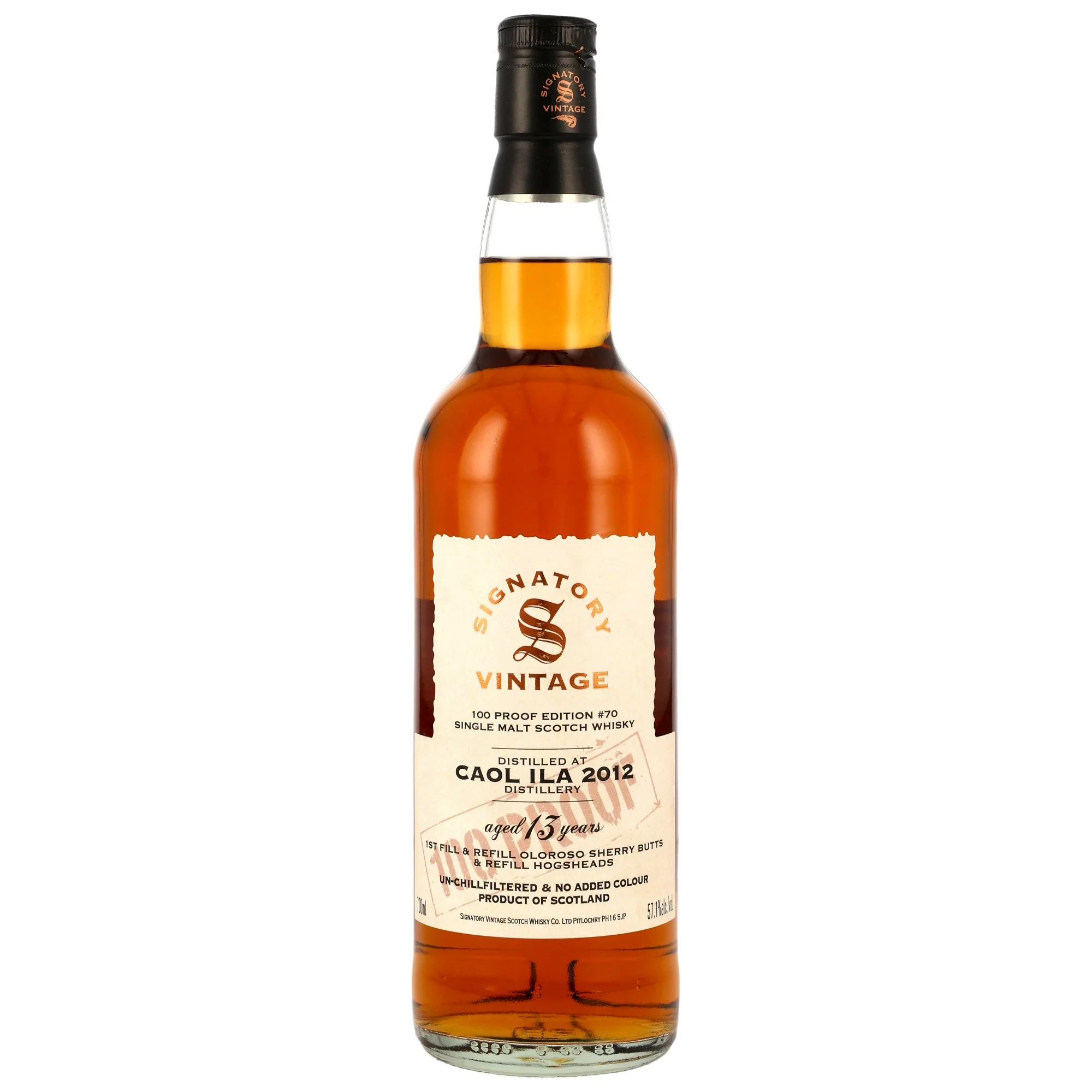 Caol Ila 13 Jahre 2012/2026 Signatory Vintage 100 Proof Edition #70 57,1% 0,7l