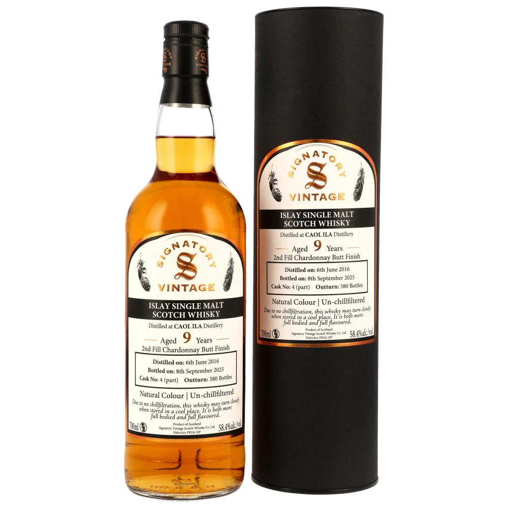 Caol Ila 2016/2025 Signatory 9 Jahre - 2nd Fill Chardonnay Cask Finish #4 58,4% 0,7l