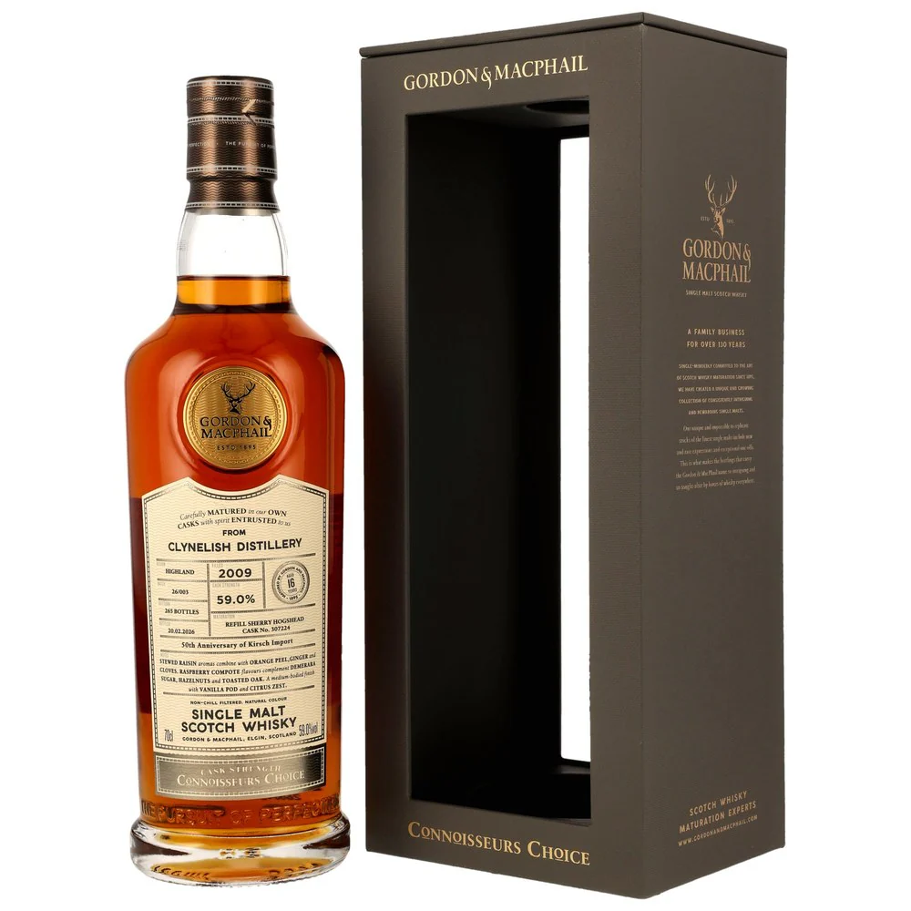 Clynelish 16 Jahre 2009/2026 - Refill Sherry Hogshead #307224 - 50th Anniversary Kirsch - G&M CC CS 59,0% 0,7l
