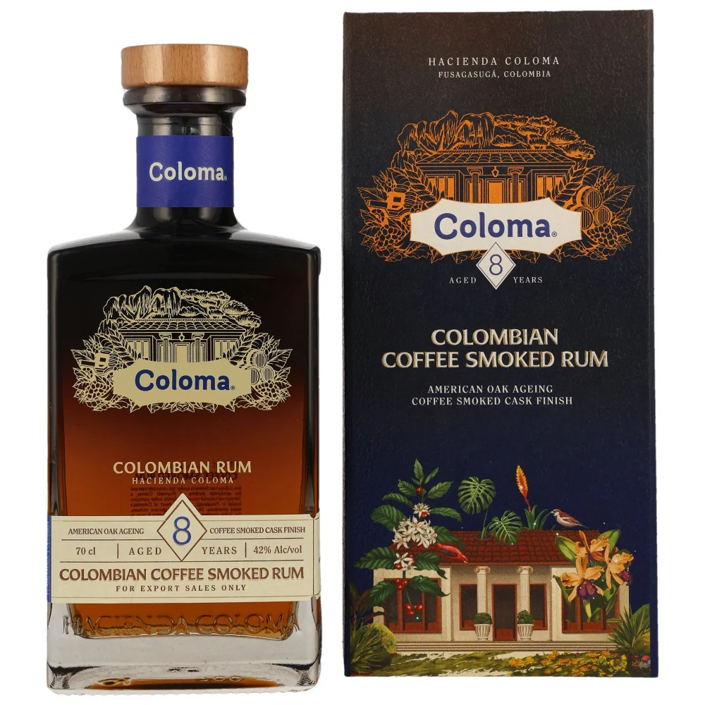 Coloma 8 Jahre Coffee Smoked Rum 42% 0,7l