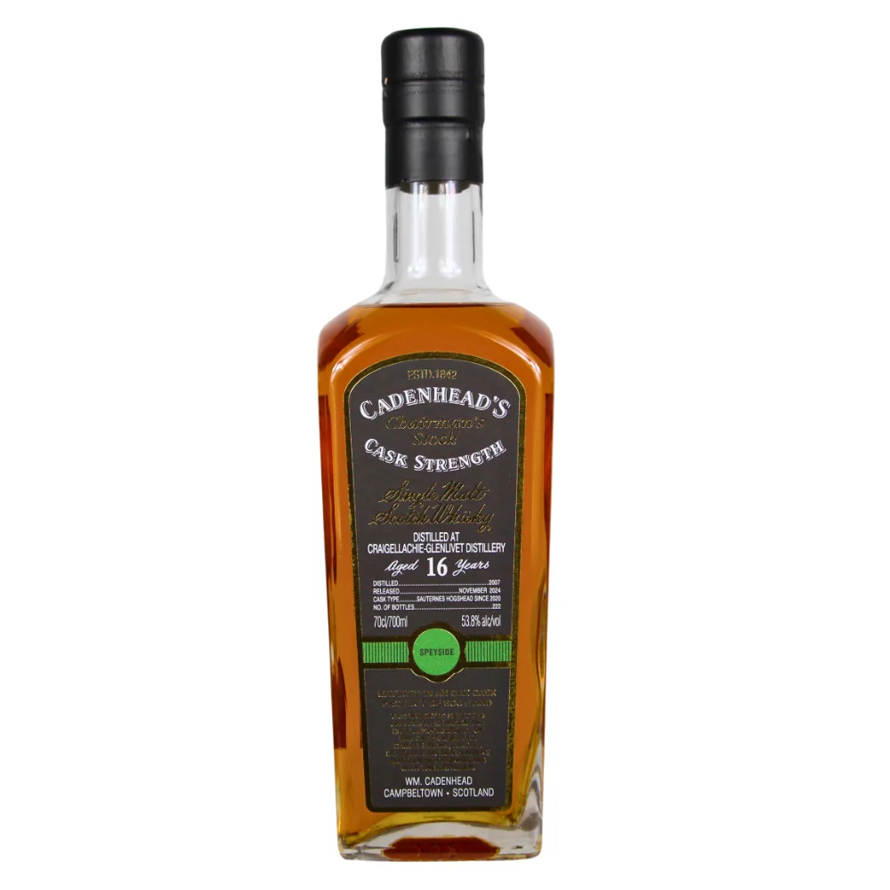 Craigellachie 16 Jahre Chairman's Stock Cask Strength Cadenhead's 53,8% 0,7l