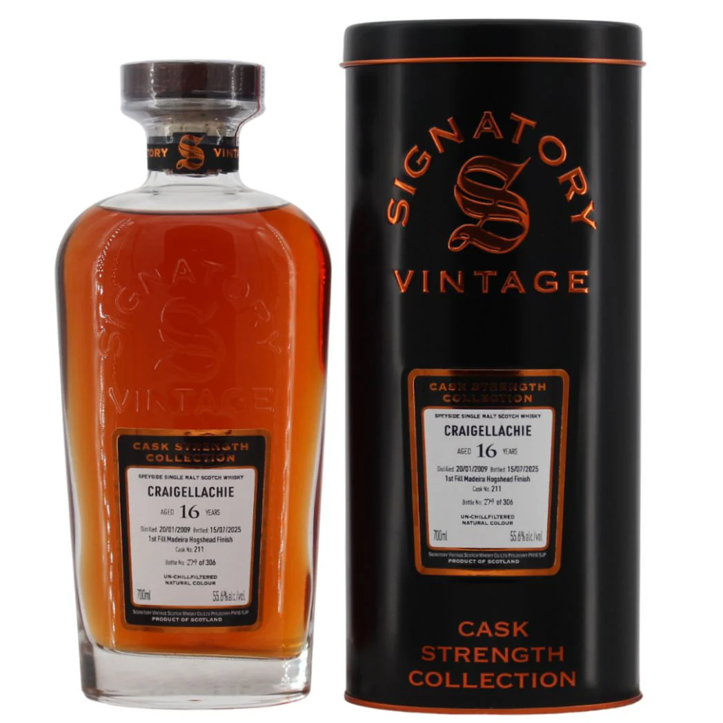 Craigellachie 16 Jahre 2009/2025 1st Fill Madeira Hogshead Cask No. 211 SV Cask Strength Collection 55,6% 0,7l