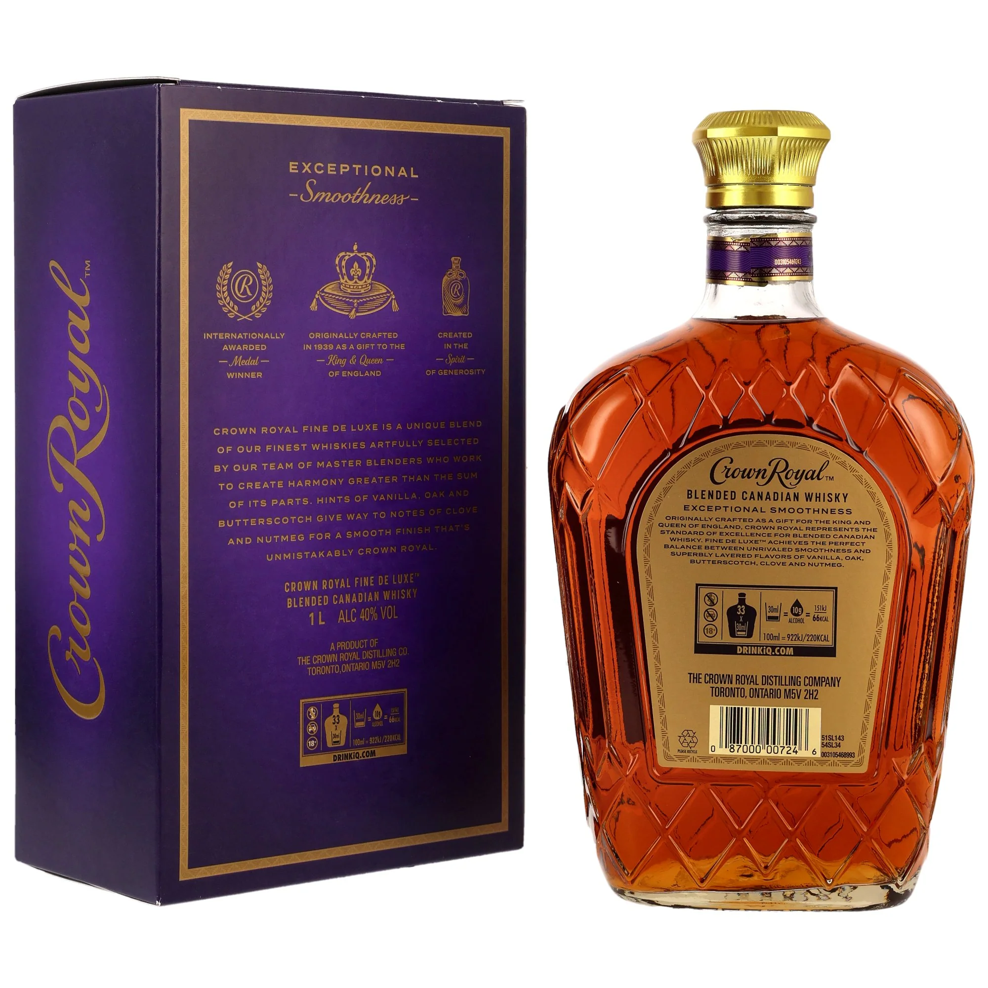 Crown Royal Fine De Luxe 40% 1,0l - Image 2