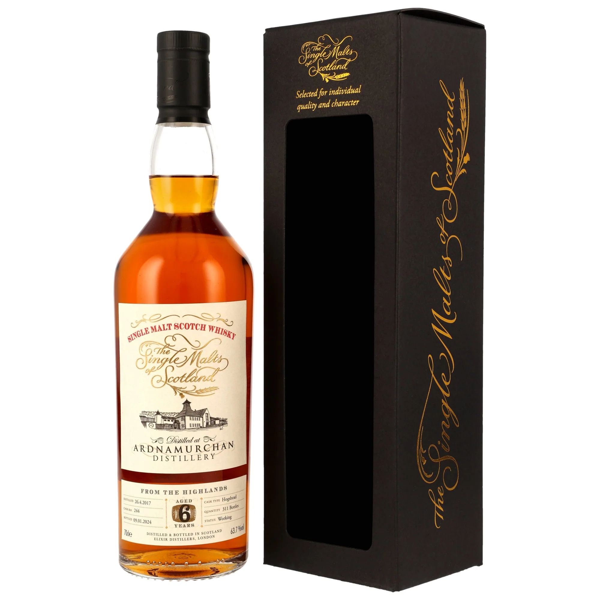 Ardnamurchan 6 Jahre 2017/2024 Hogshead #244 SMoS 63,7%  0,7l