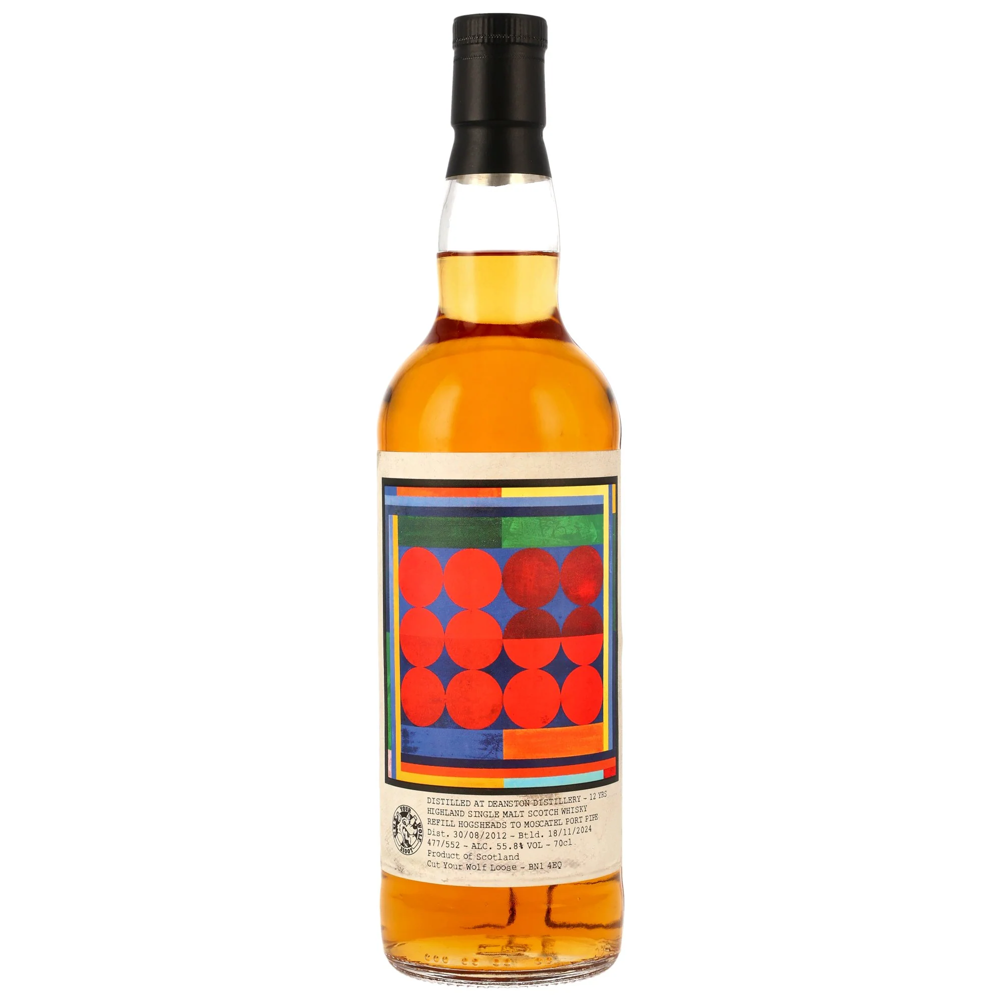 Deanston 2012/2024 12 Jahre Moscatel Port Pipe Cut your Wolf Loose 55,8% 0,7l