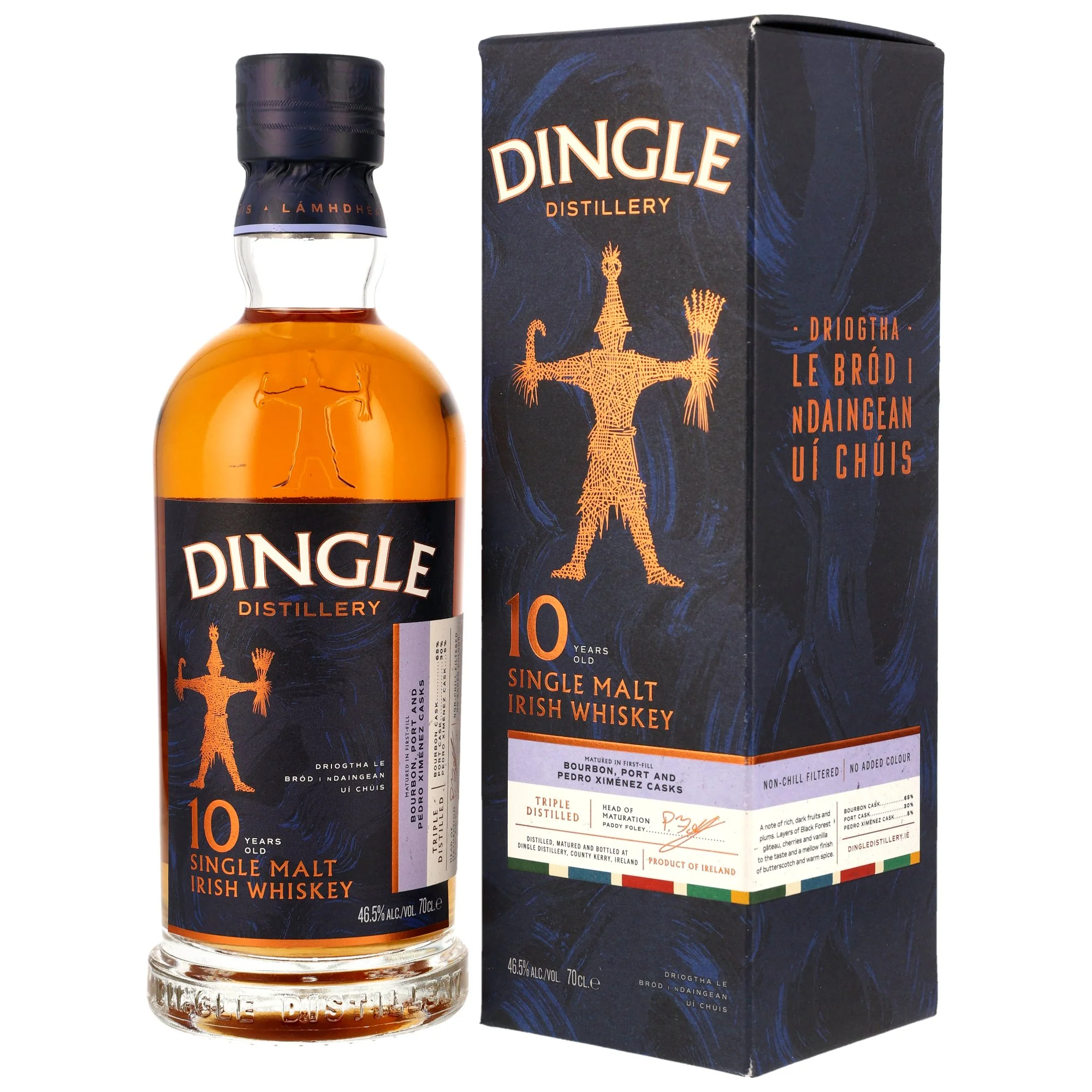 Dingle 10 Jahre Bourbon, Port & PX Sherry Cask 46,5% 0,7l