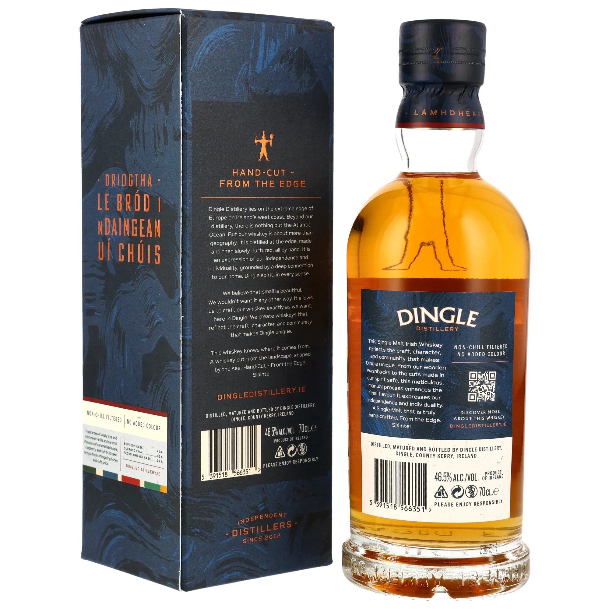 Dingle Irish Single Malt Bourbon, Oloroso & PX Sherry Cask 46,5% 0,7l - Image 2