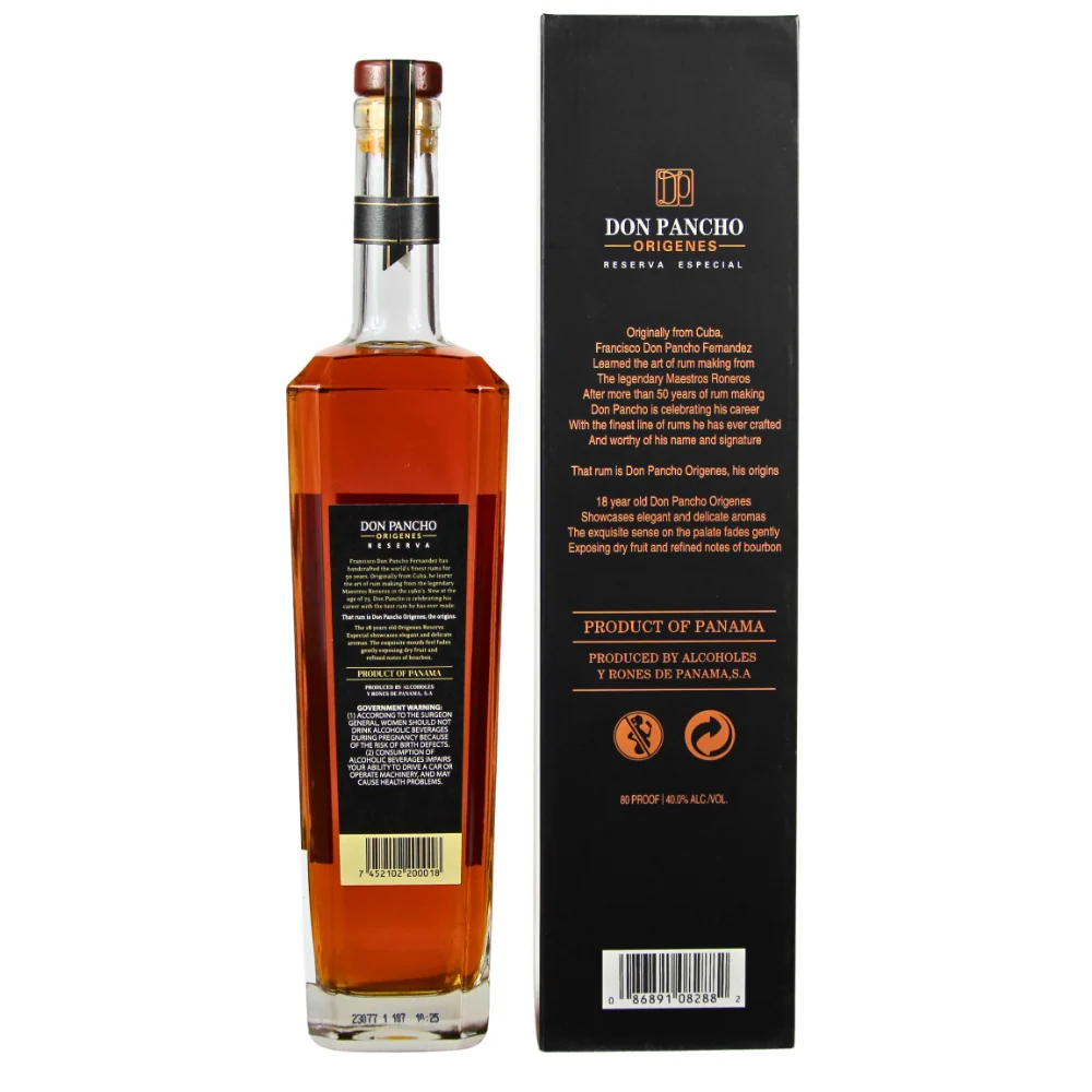 Don Pancho 18 Jahre Origenes Reserva Especial Panama Rum 40% 0,7l - Image 2