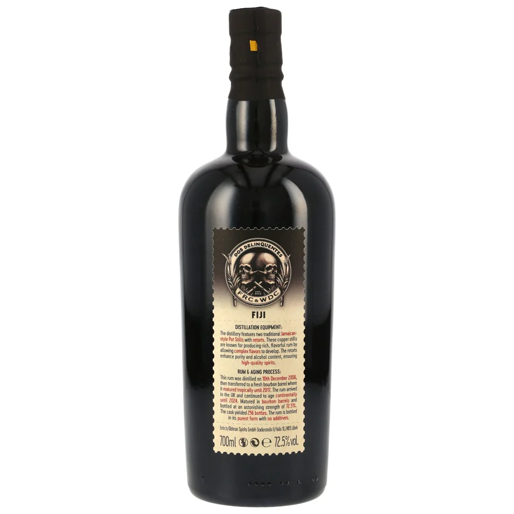 Dos Delinquentes Fiji Rum 17 Jahre 2006/2024 FRC & Wu Dram Clan 72,5% 0,7l - Image 2