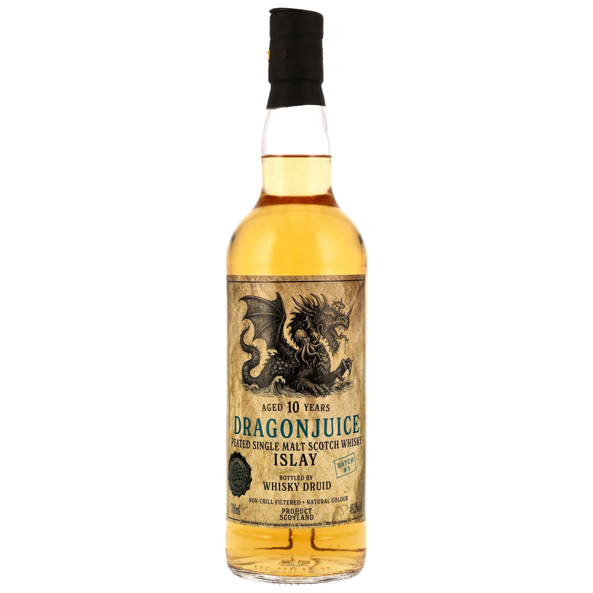 Dragonjuice Islay  10 Jahre Batch #1 Whisky Druid 49,2% 0,7l