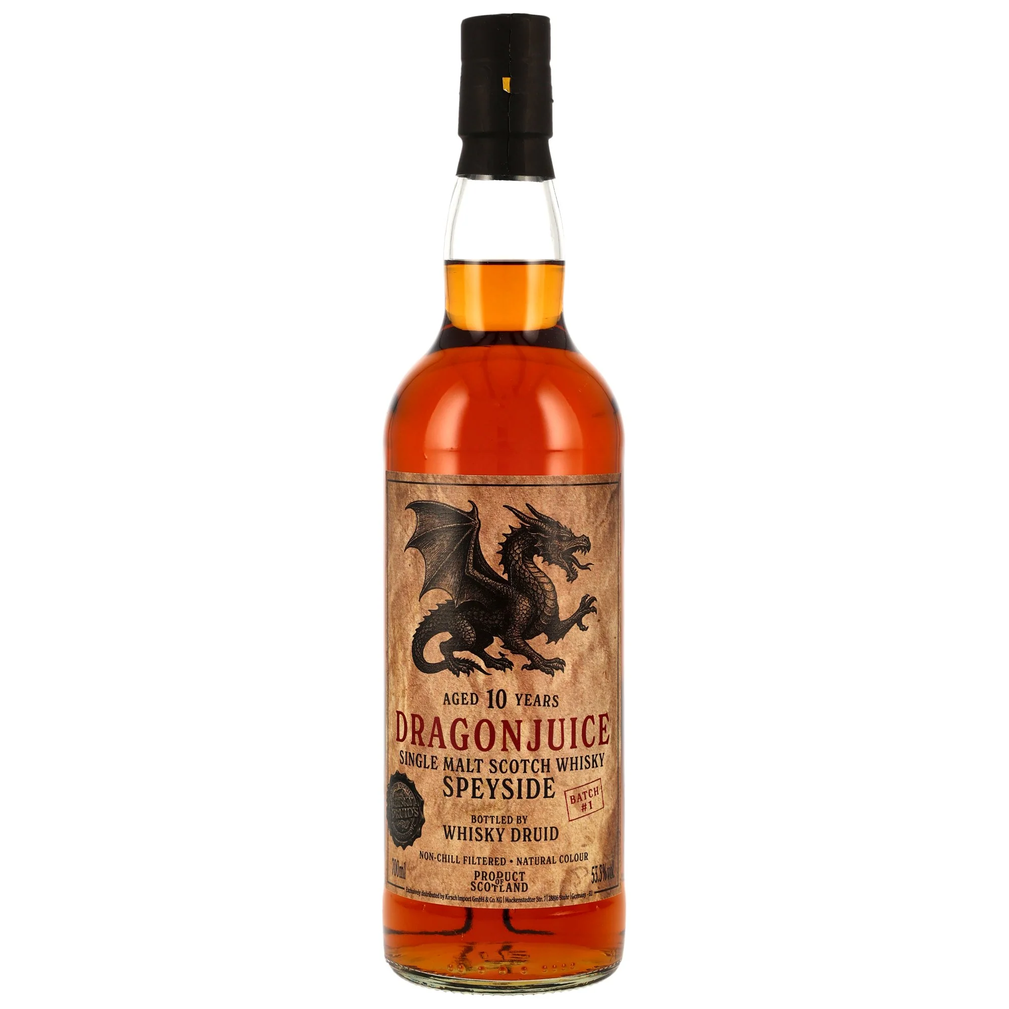 Dragonjuice Speyside  10 Jahre Batch #1 Whisky Druid 53,3% 0,7l