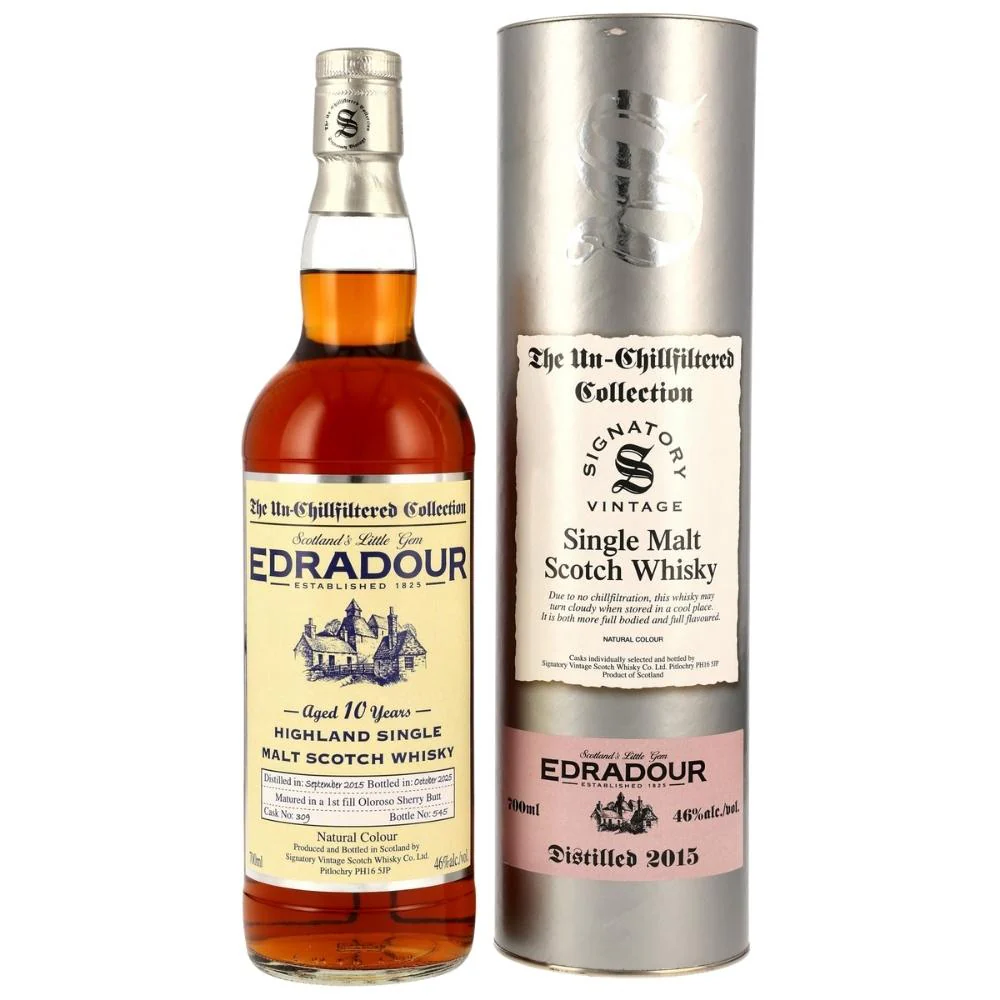 Edradour 10 Jahre 2015/2025 Oloroso Butt #309 Signatory Vintage 46% 0,7l