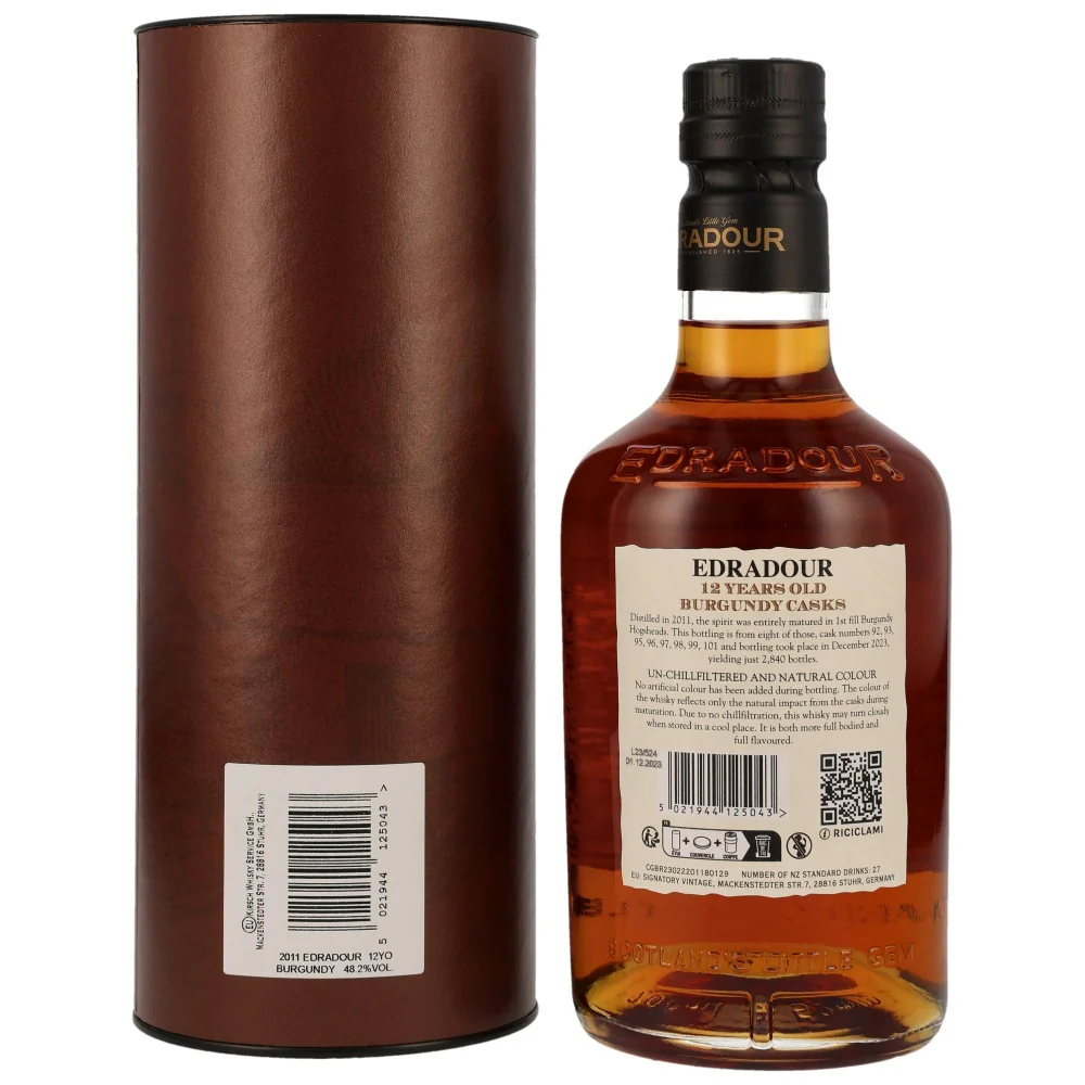 Edradour 12 Jahre 2011/2023 Burgundy Small Batch 48,2% 0,7l - Image 2